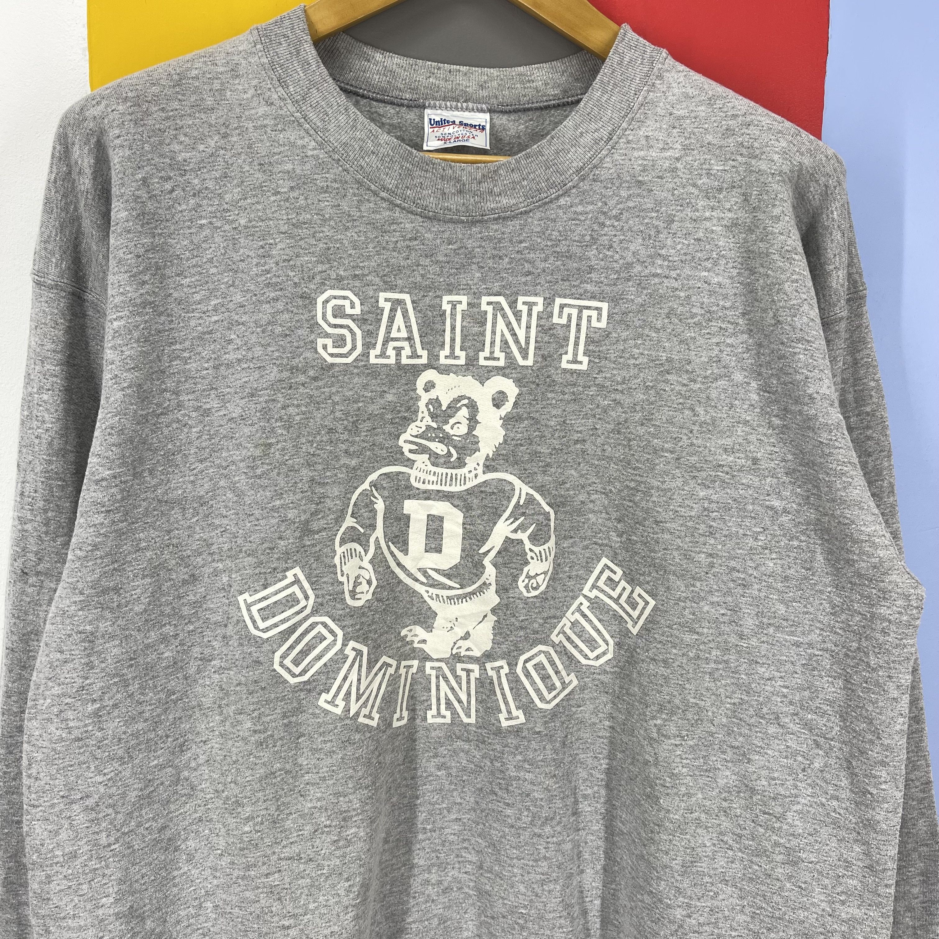 Vintage 90s Vintage SAINT DOMINIQUE Crew Neck Sweatshirt #1084/AL Size US L / EU 52-54 / 3 - 2 Thumbnail