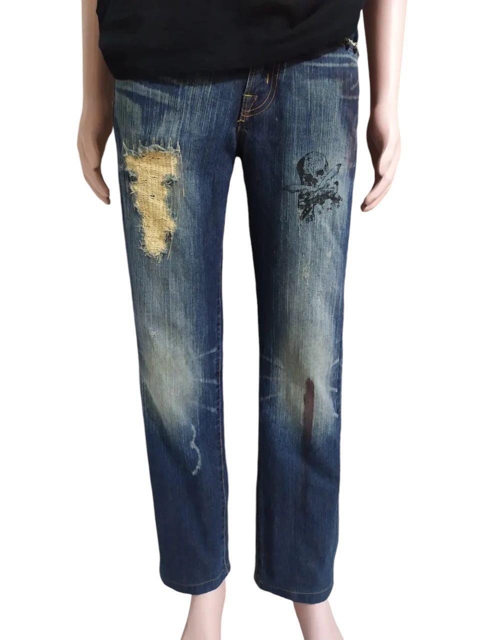 Edwin Edwin Skull Studded Distressed Denim Size US 30 / EU 46 - 1 Thumbnail