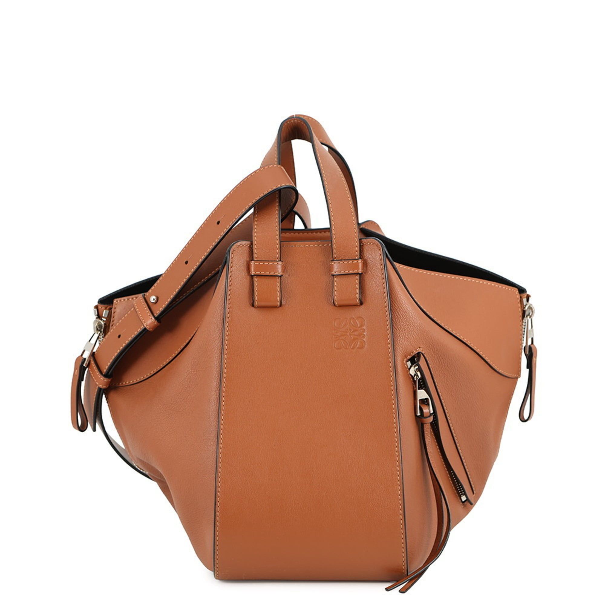 Loewe Hammock Bag, Small, Calfskin Leather, 387.30.s35, Brown, Item, Handbag, Women's