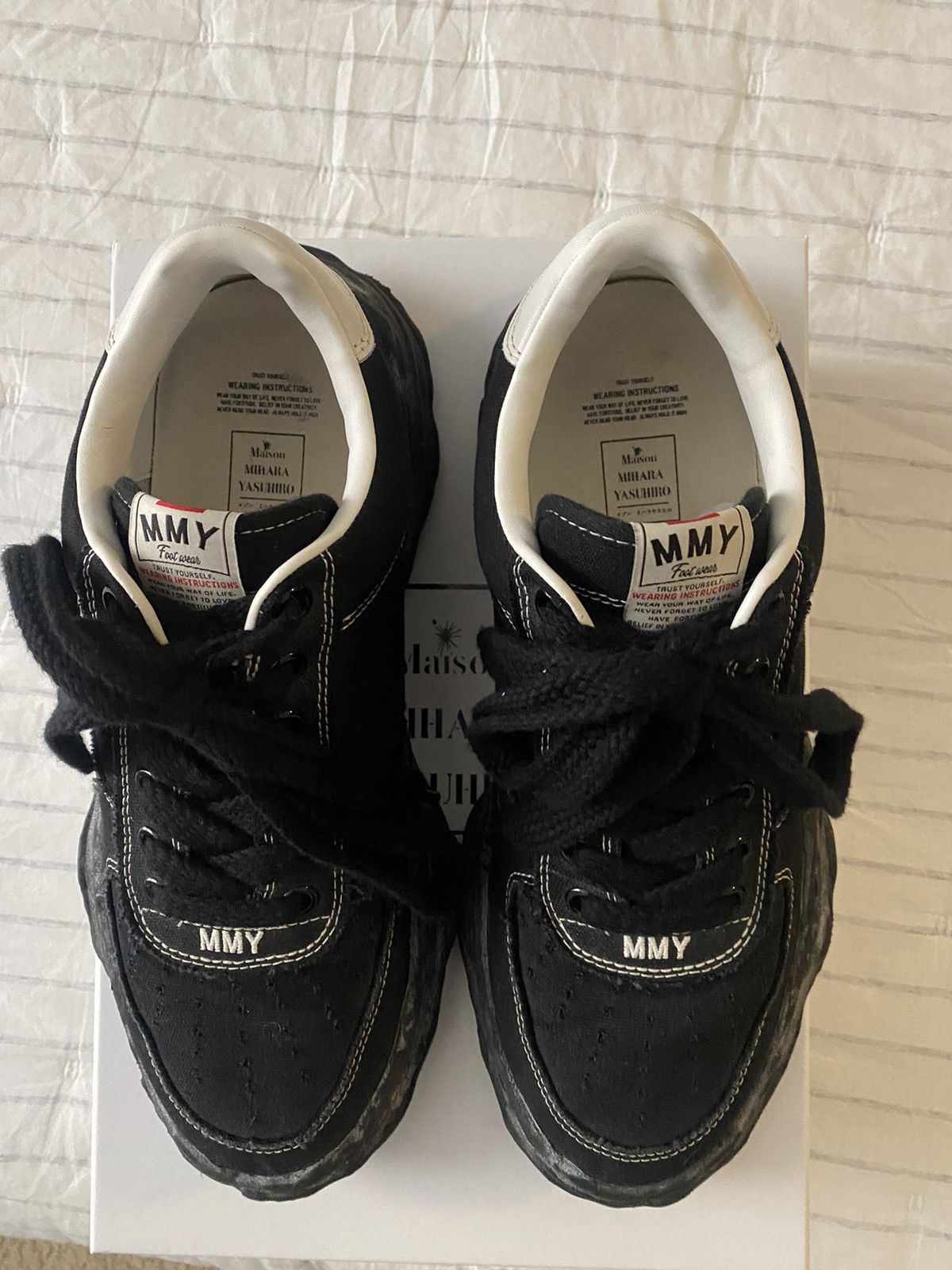 Maison MIHARA YASUHIRO MMY Wayne OG Sole Over-Dyed Canvas Low Top Sneaker Sz46 Size US 13 / EU 46 - 4 Thumbnail