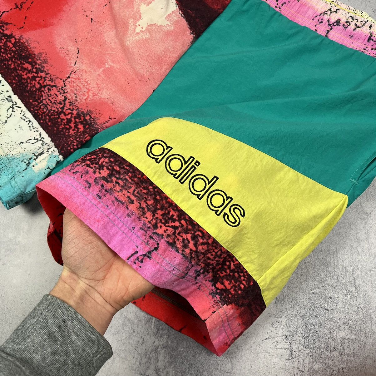 Adidas Vintage Adidas big logo crazy y2k swim shorts 90’s Size US 34 / EU 50 - 5 Thumbnail