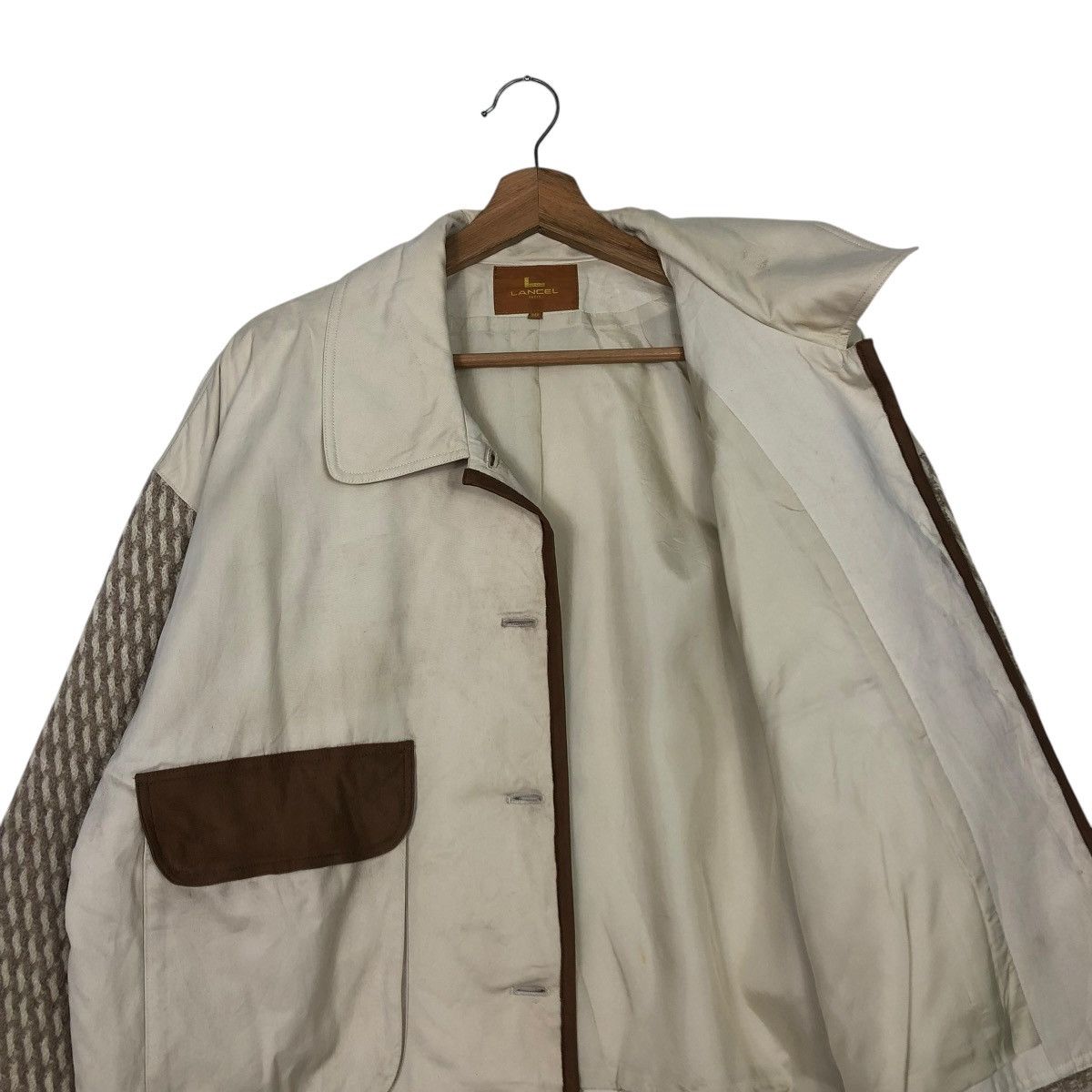 Japanese Brand 🔥VINTAGE BUTTON CHORE JACKET LANCEL PATCHWORK DESIGN Size US M / EU 48-50 / 2 - 14 Thumbnail