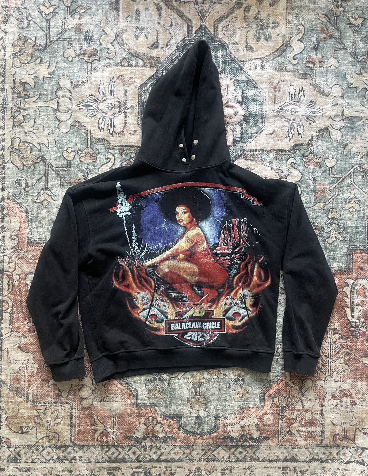 Other Heavyweight Black Washed Sunset Balaclava Hoodie Size US L / EU 52-54 / 3 - 1 Thumbnail