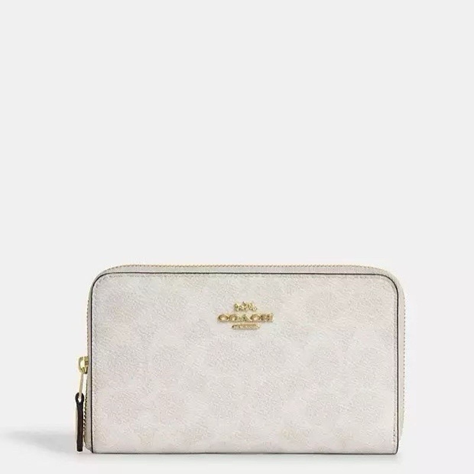 Coach NWT Coach Medium Id Zip Wallet CW781 Gold/White/Chalk Size ONE SIZE - 6 Thumbnail