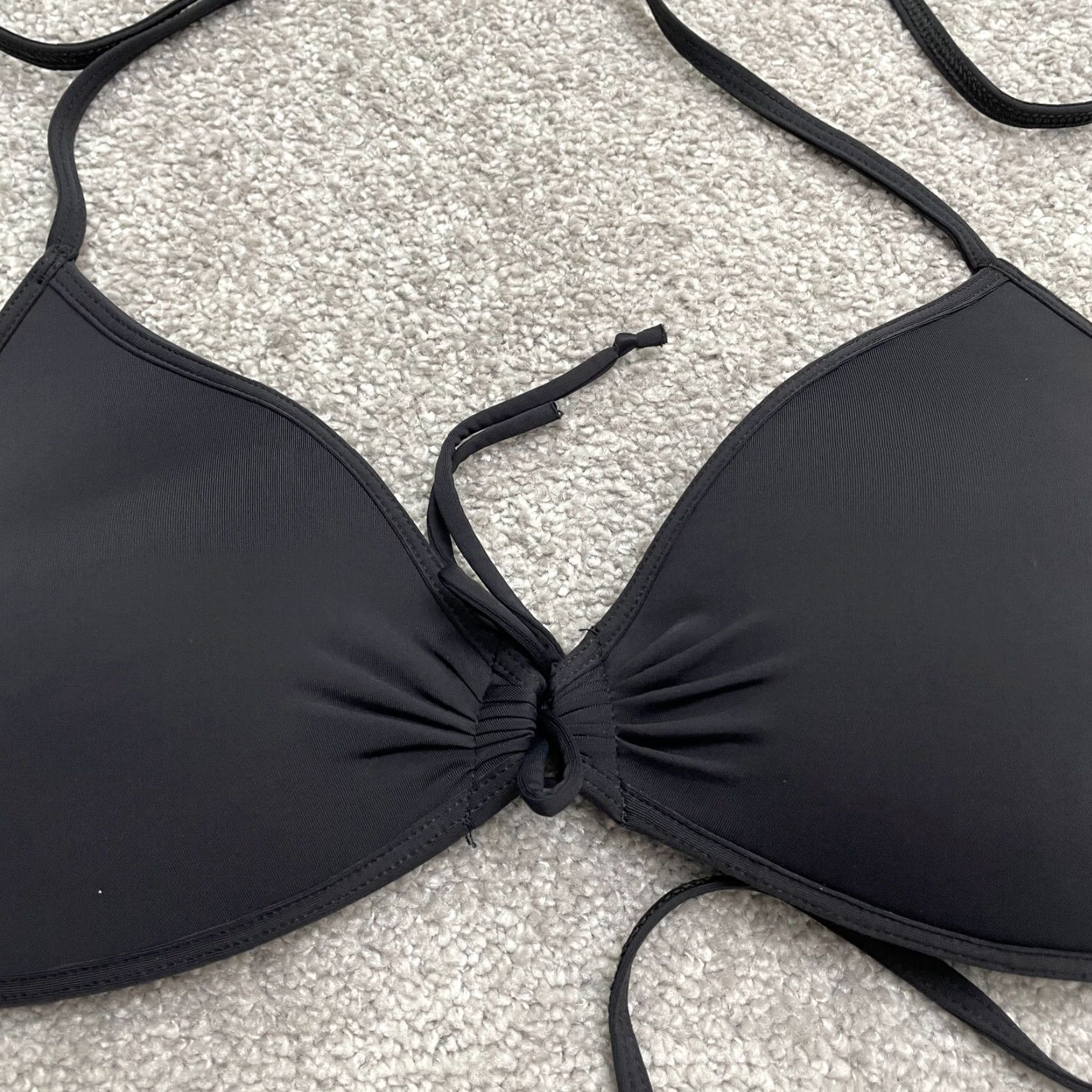 Triangl Eidon Bikini Triangle Top Womens Large Black Padded Halter Beach 90s Theme Mens Womens Girls? Size L / US 10 / IT 46 - 6 Thumbnail