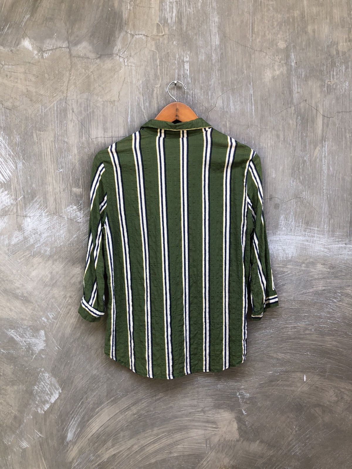 Japanese Brand Atmark Stripe Button Up Shirt Size M / US 6-8 / IT 42-44 - 7 Thumbnail