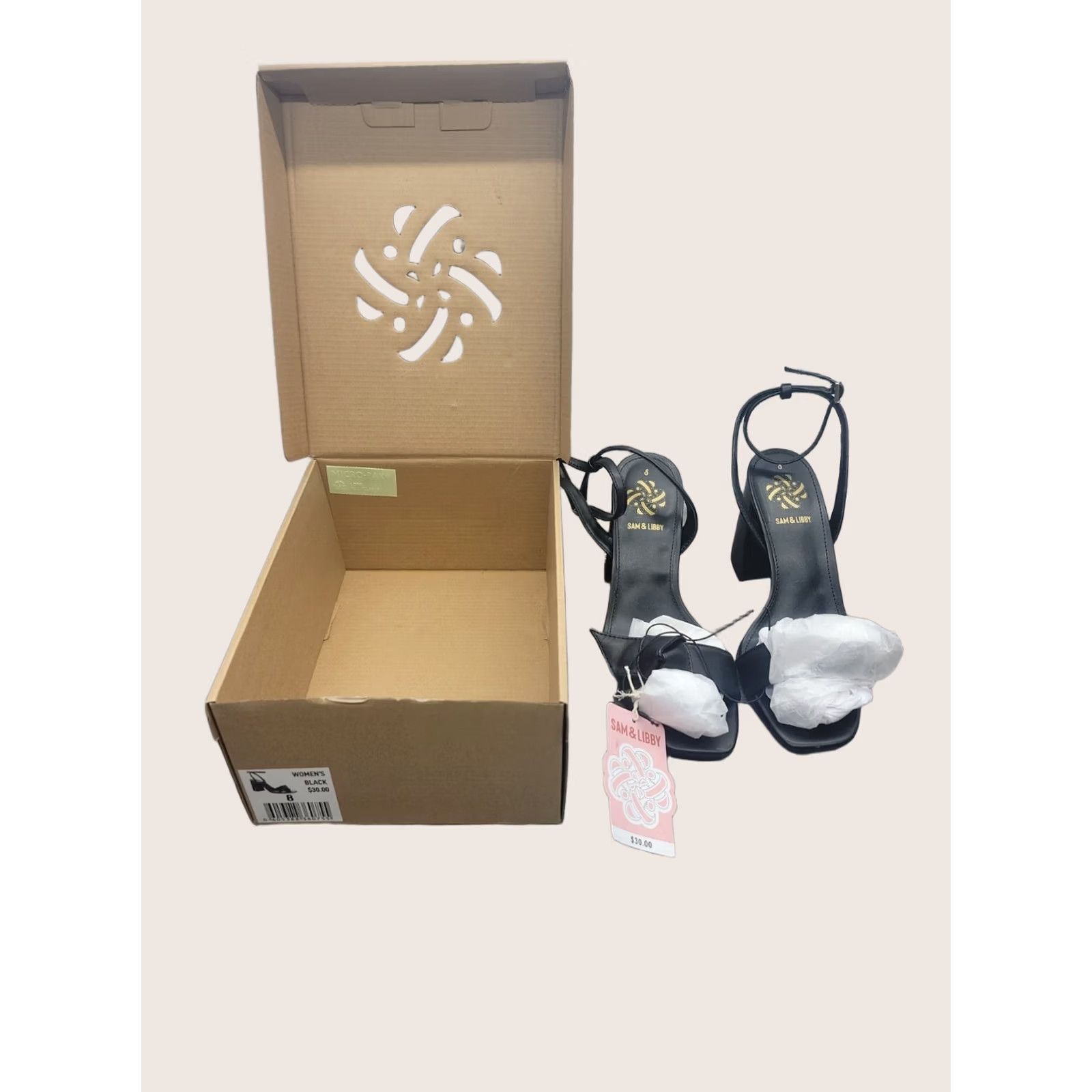 Vintage Sam & Libby Heels Women's Size 8 Jordan Sandals High Heel Black Size US 8 / IT 38 - 1 Thumbnail