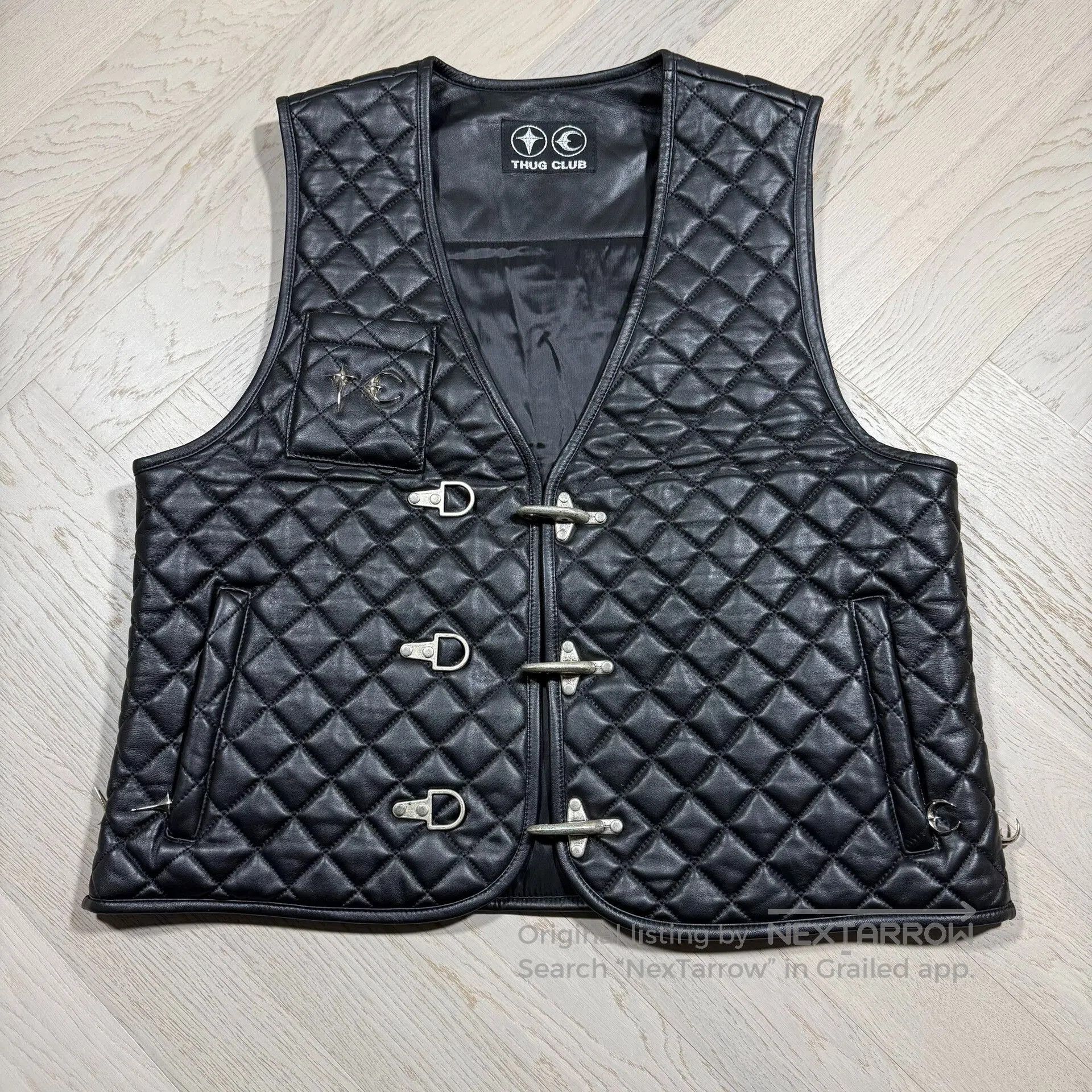 Visvim Thug Club Quilted Leather Vest. Size US XL / EU 56 / 4 - 1 Thumbnail