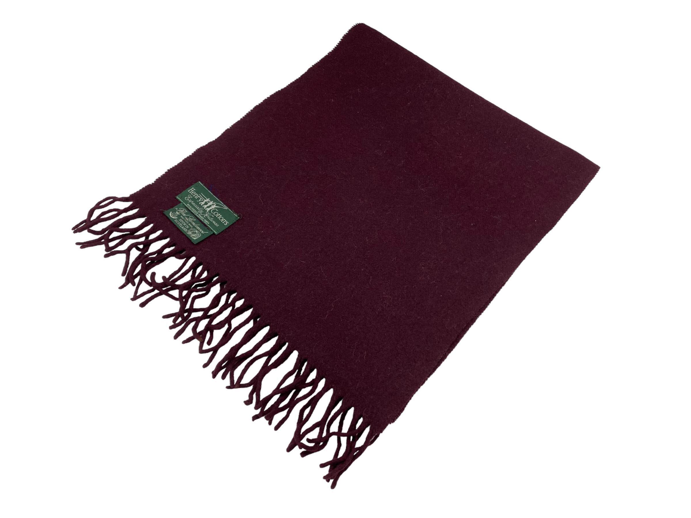 Henry Cotton's × Vintage Henry Cottons Pure LambsWool Vintage Scarf Made in Scotland Size ONE SIZE - 4 Thumbnail