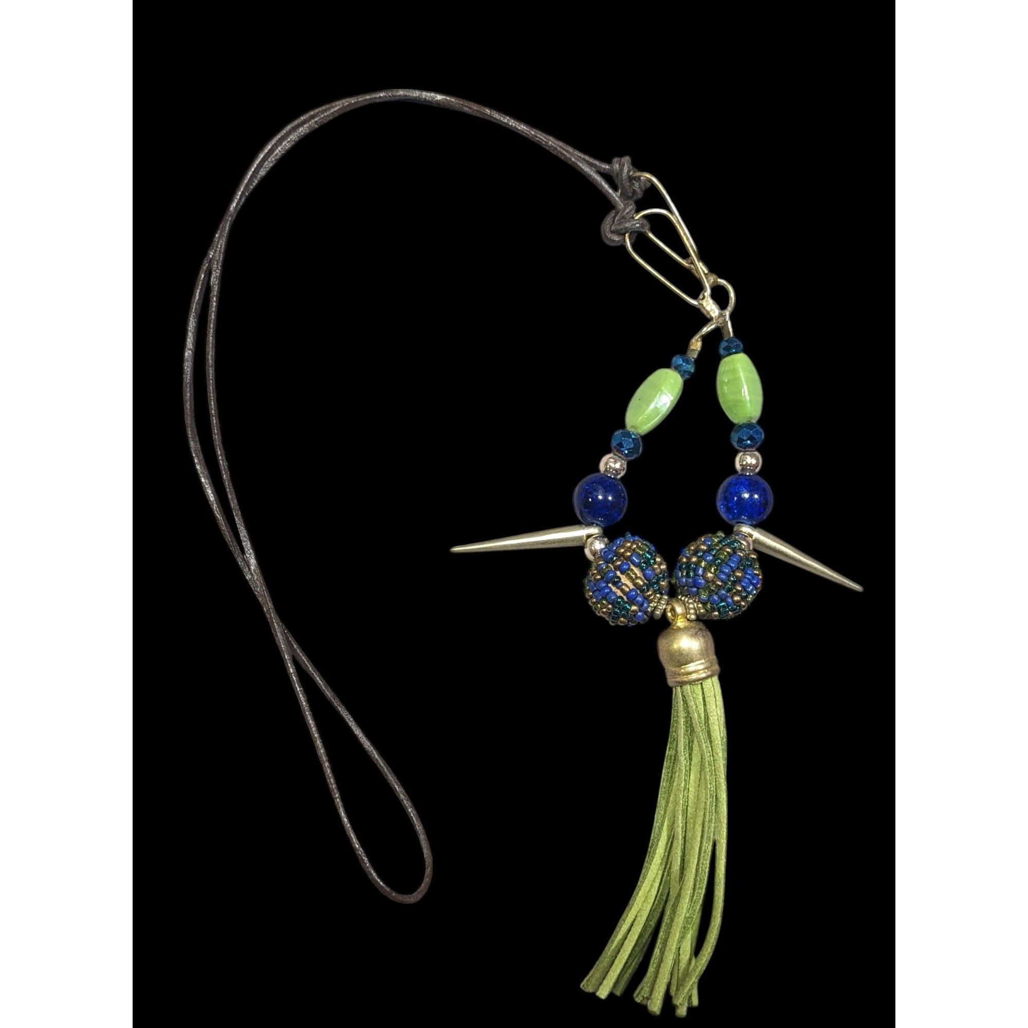 Other Bohemian Abstract Blue And Green Statement Necklace Size ONE SIZE - 1 Thumbnail
