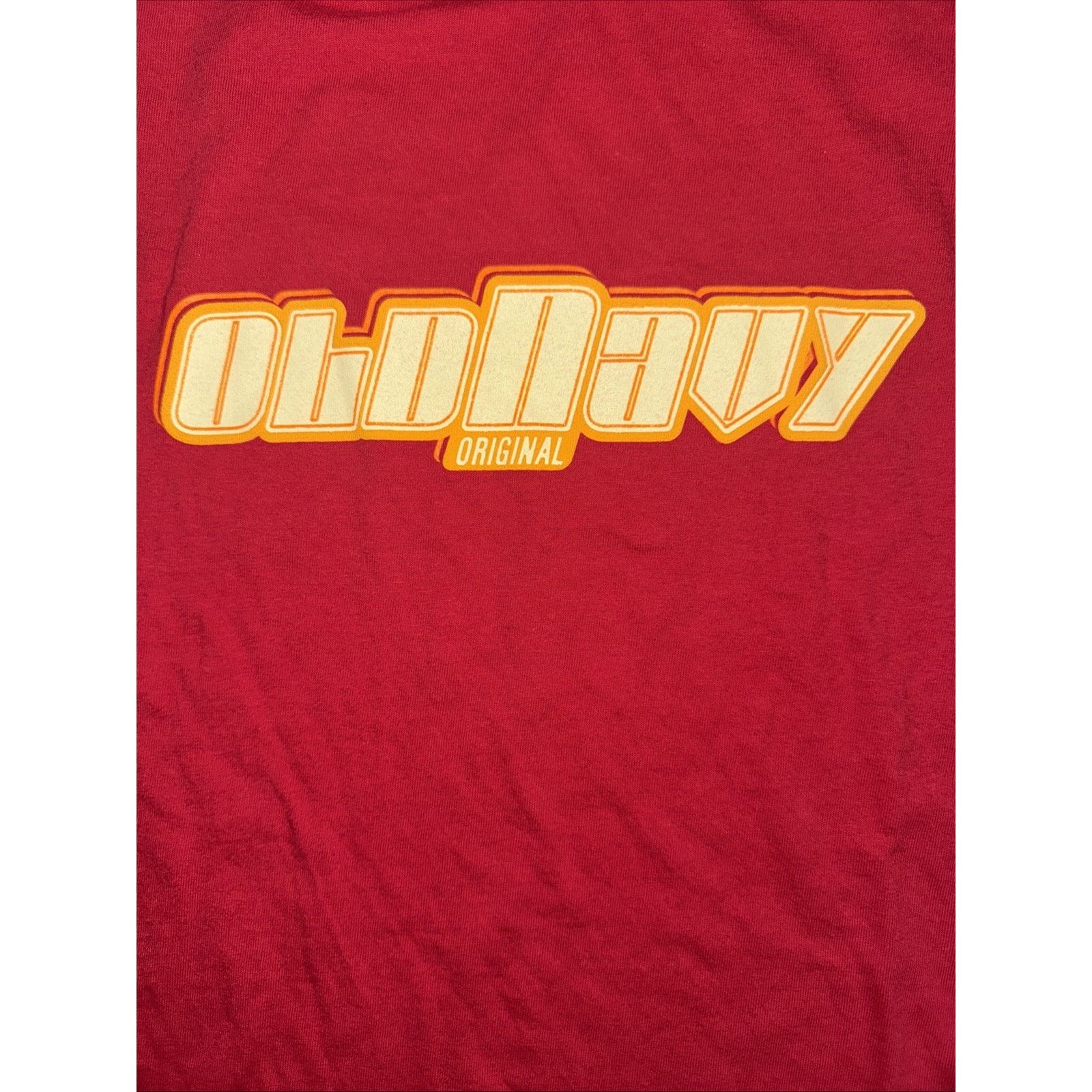 Old Navy × Vintage Vintage Old Navy Spell Out Graphic T-Shirt Red M 20x27 Size US M / EU 48-50 / 2 - 2 Thumbnail