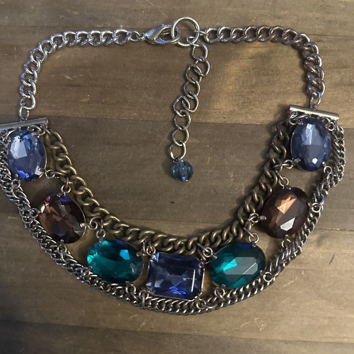 Vintage Vintage chunky gemstone statement collar necklace Size ONE SIZE - 2 Thumbnail
