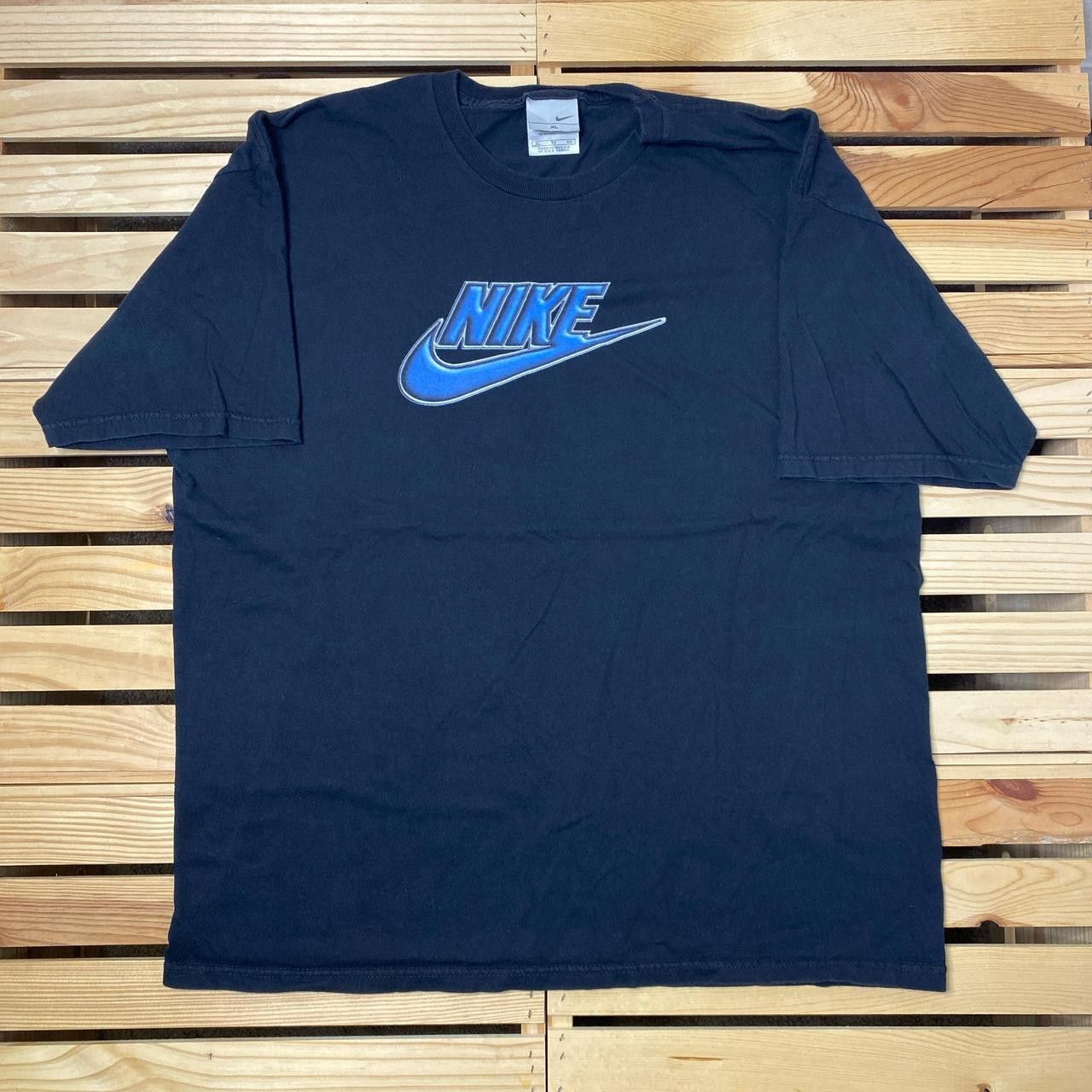 Nike Vintage Nike Center Check Black Tee Size XL Size US XL / EU 56 / 4 - 1 Thumbnail
