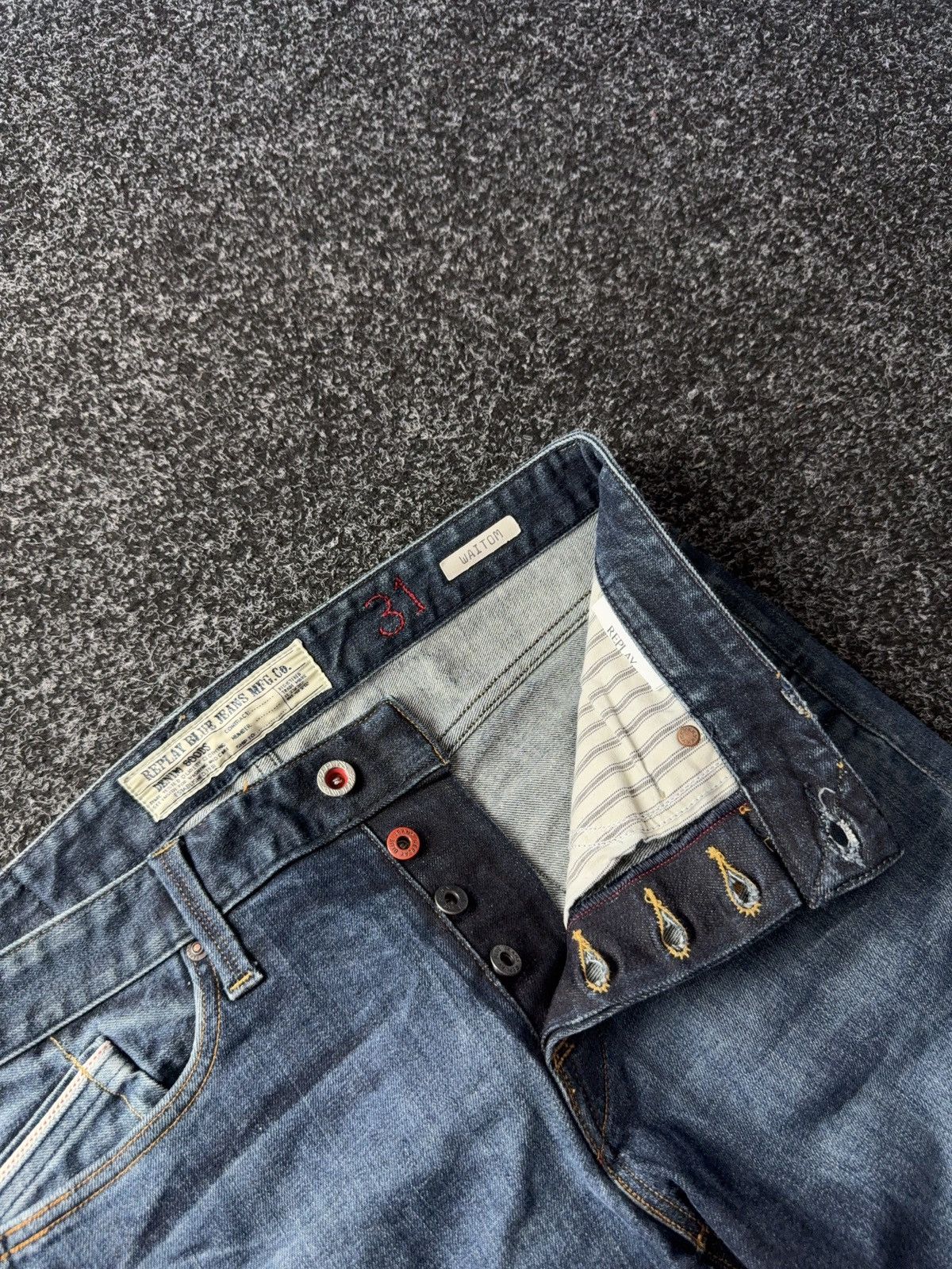 Replay Luxury 00s Replay Blue Denim pants Jeans W31 Vintage Italy Size US 31 - 5 Thumbnail
