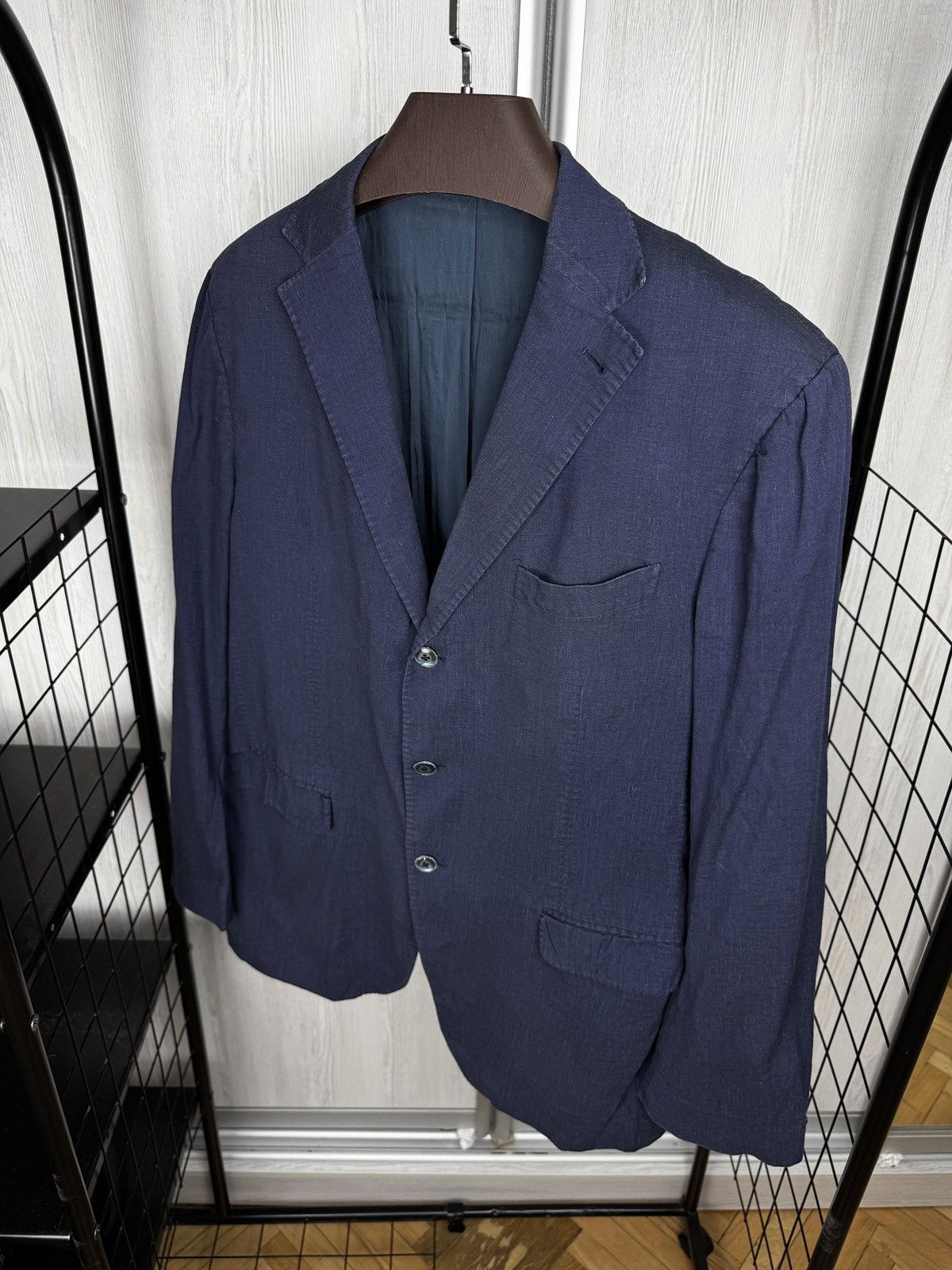 Cantarelli Cantarelli linen cot absolute light navy blue jacket blazer Size 42R - 5 Thumbnail