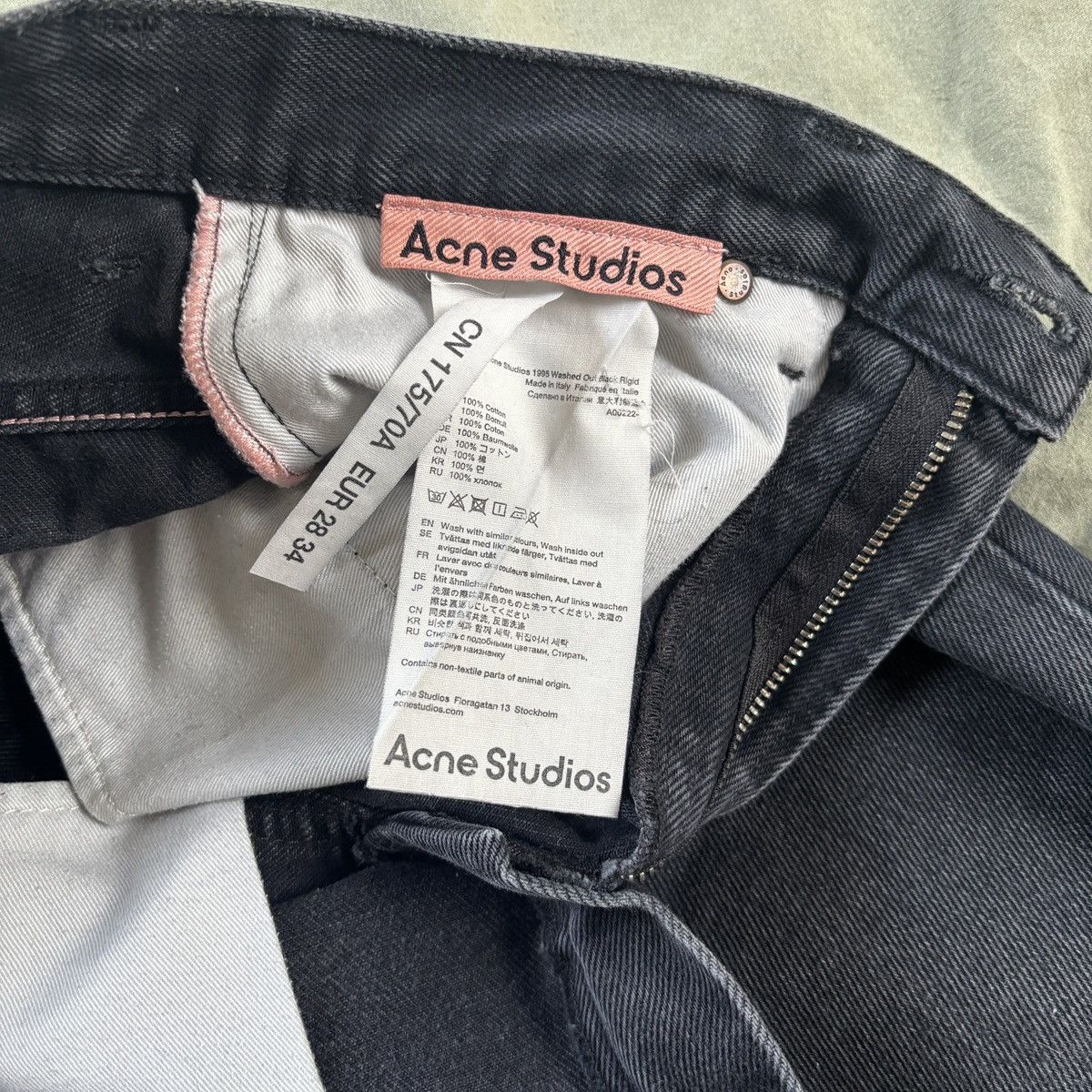Acne Studios Acne Studios 1995 “Washed Out Black” Rigid jeans Size US 28 / EU 44 - 6 Thumbnail