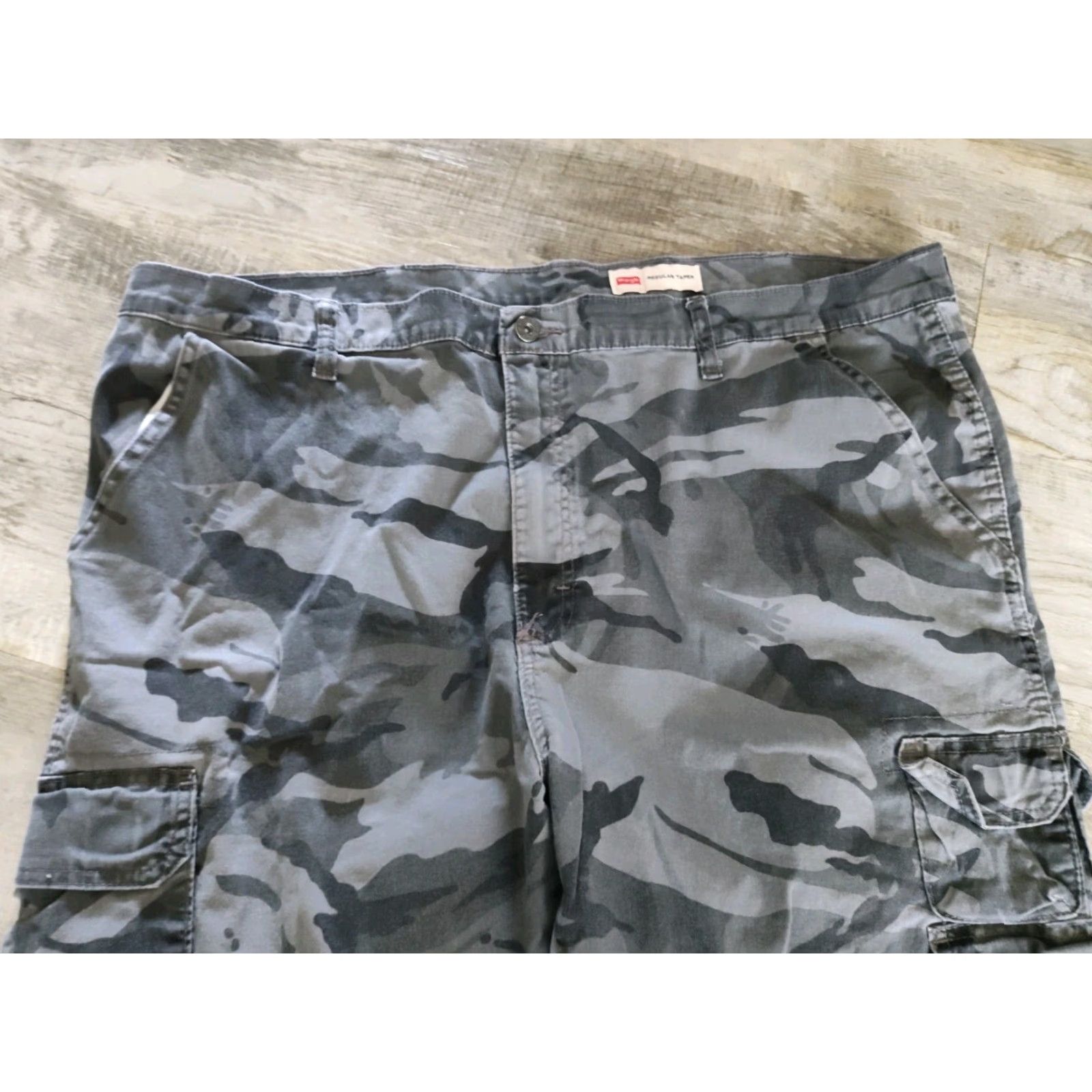Wrangler VINTAGE Wrangler Mens Cargo Pants 42 Tapered Camouflage Cotton Blend Outdoor Stretch Fall Winter 90s Size US 42 / EU 58 - 4 Thumbnail