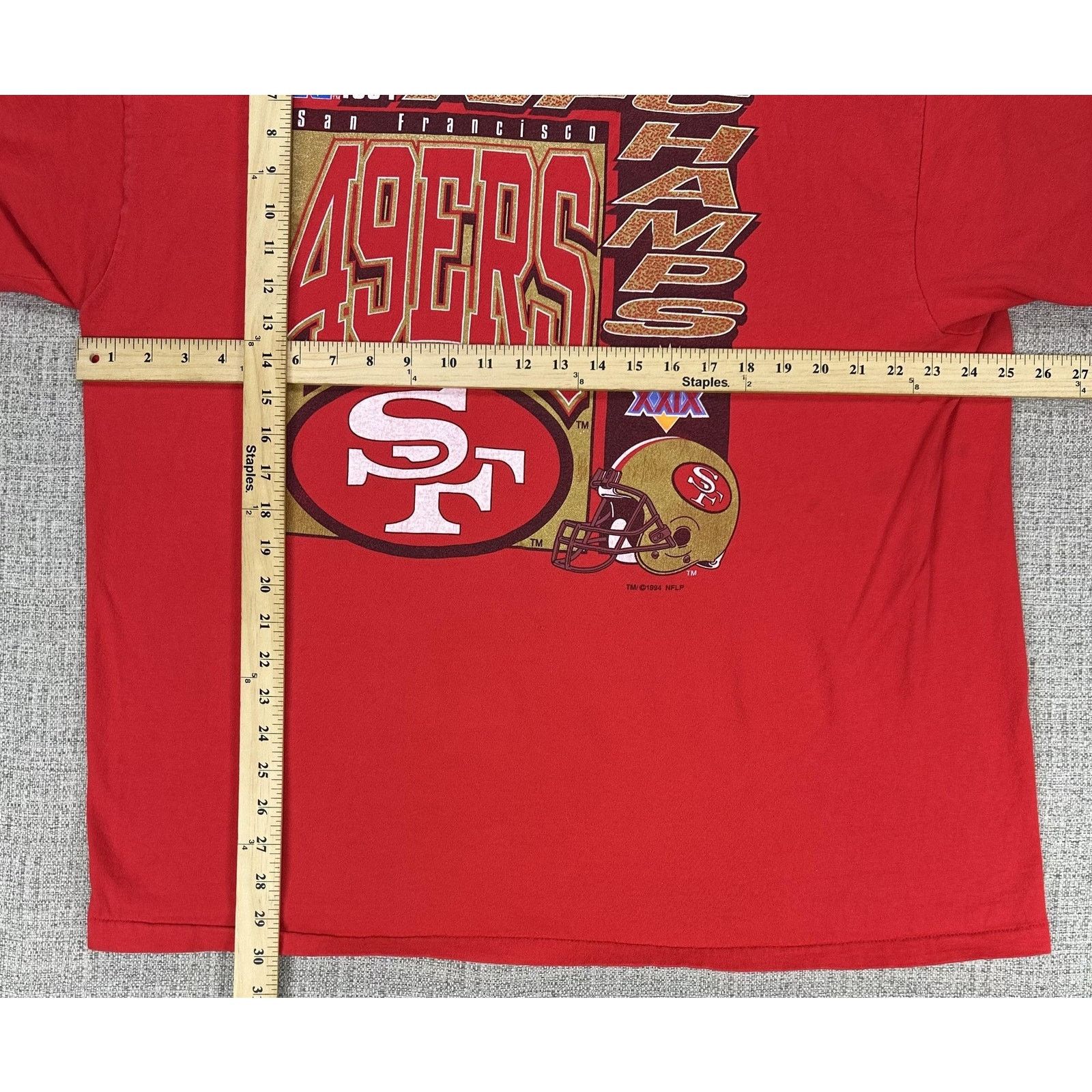 Hanes Vintage San Francisco 49ers Shirt Mens 2XL Red Hanes 1994 Size US XXL / EU 58 / 5 - 2 Thumbnail