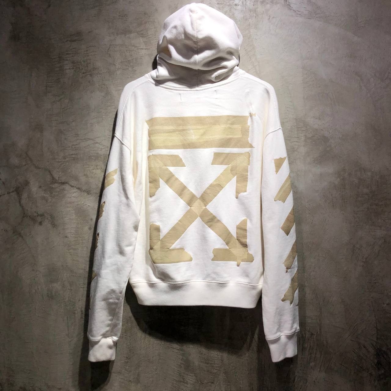 Image of Off White Off-White Tape Arrows Hoodie, Men's (Size Large)
