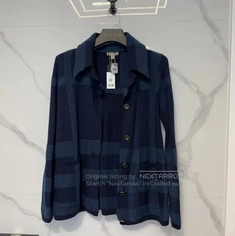 Burberry Burberry Men's Long Sleeve Cardigan in Dark Blue. Size US M / EU 48-50 / 2 - 1 Thumbnail