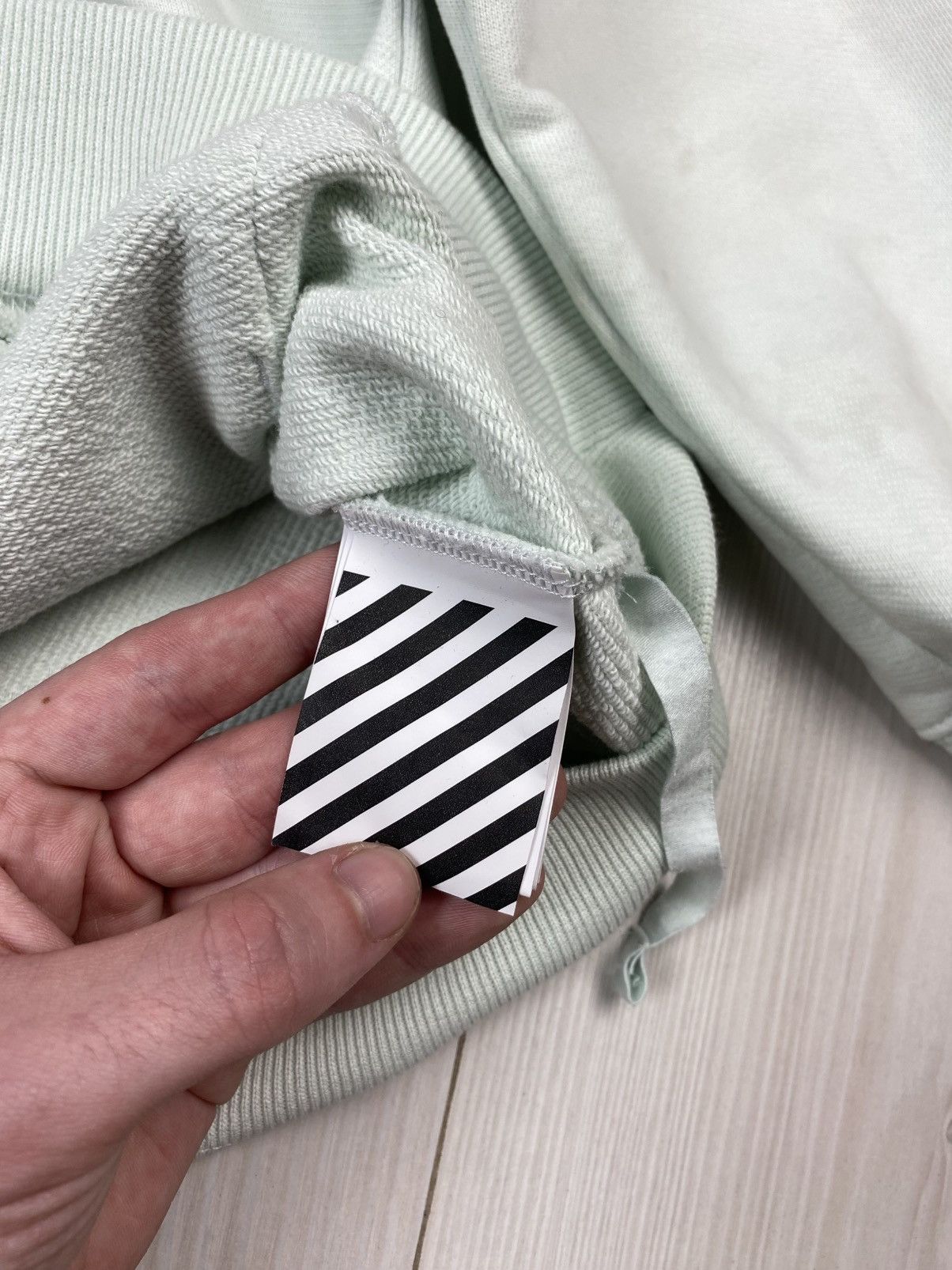 Off-White RARE Off white mint seaweed oversized hoodie y2k Size US XS / EU 42 / 0 - 15 Thumbnail