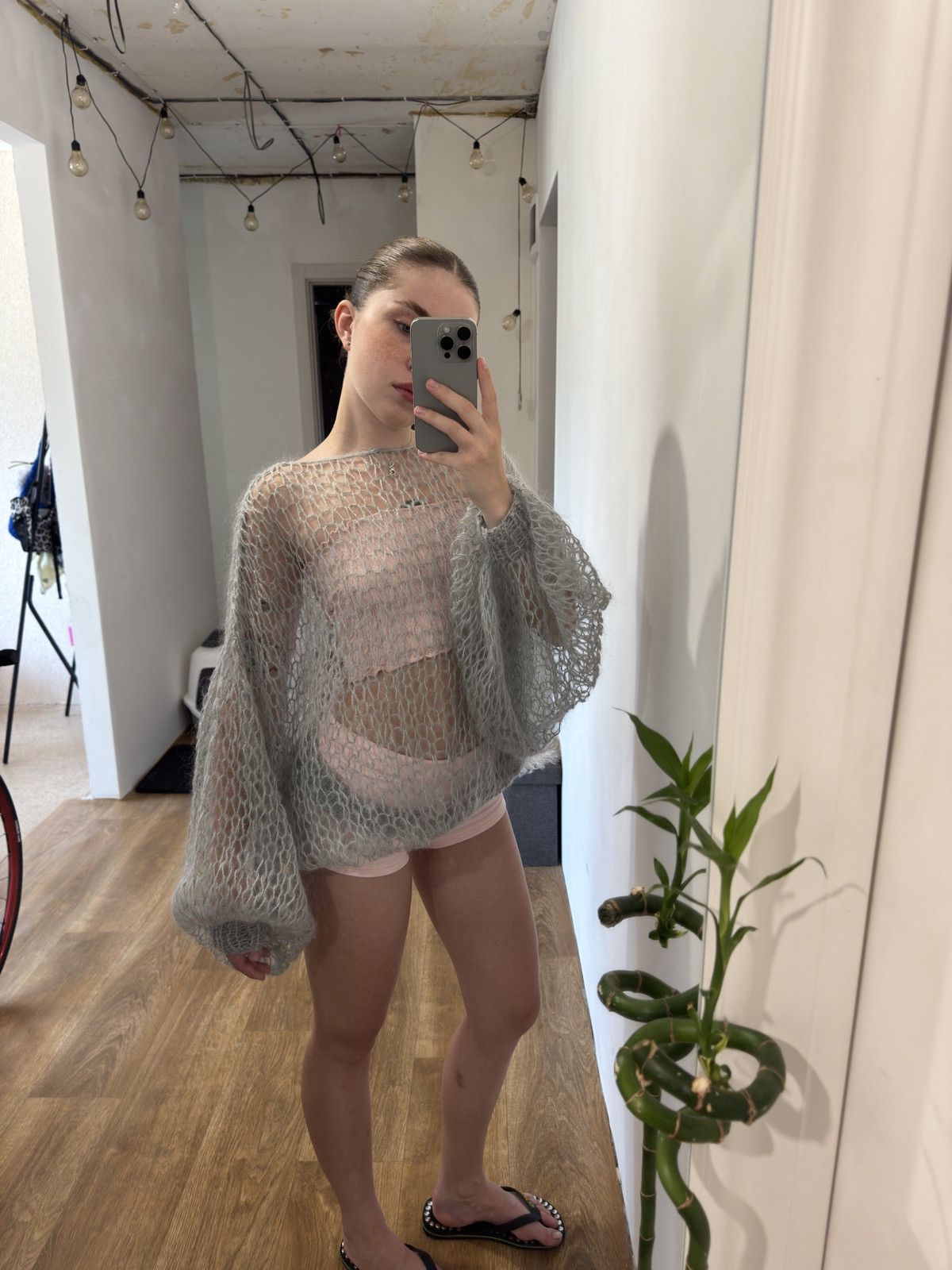 Other 2000s MESH KNITTED WEB HAND MADE SWEATER Size ONE SIZE - 1 Thumbnail