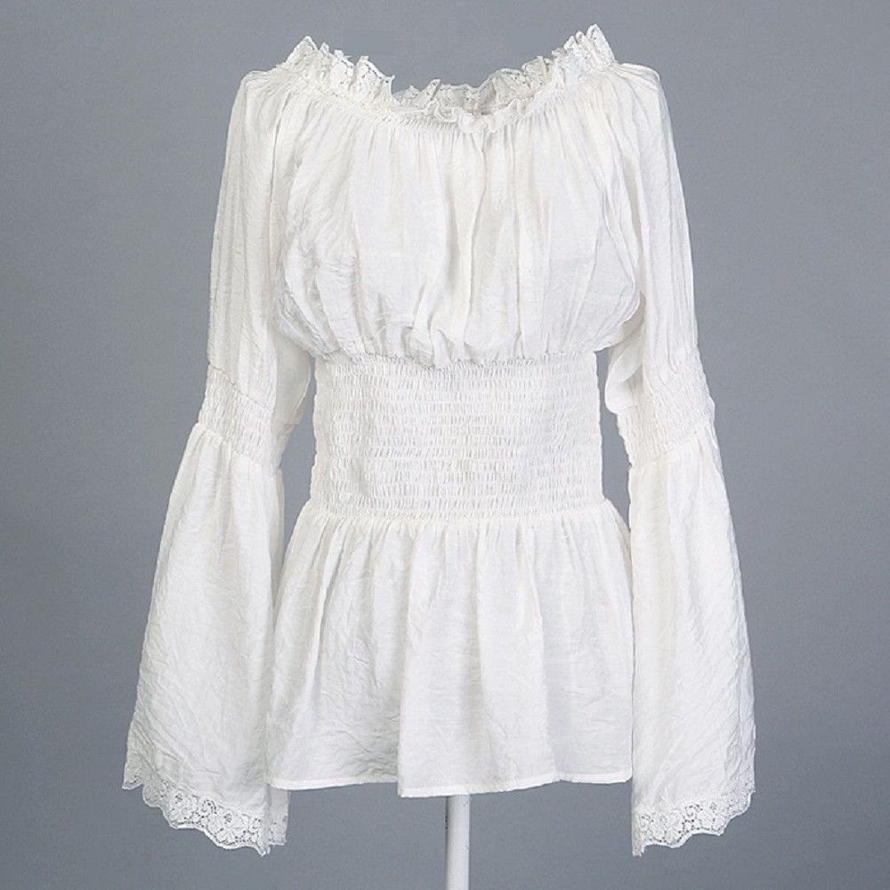 Other Off shoulder tops for women vintage with lace long sleeves Size XL / US 12-14 / IT 48-50 - 1 Thumbnail