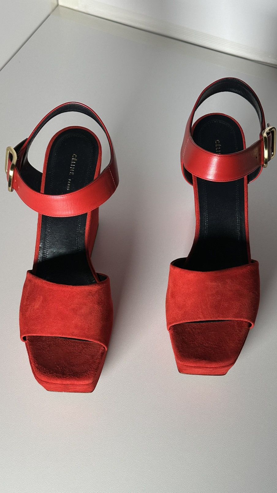 Celine Celine sandals women red 🔥 38.5 s Size US 8.5 / IT 38.5 - 4 Thumbnail