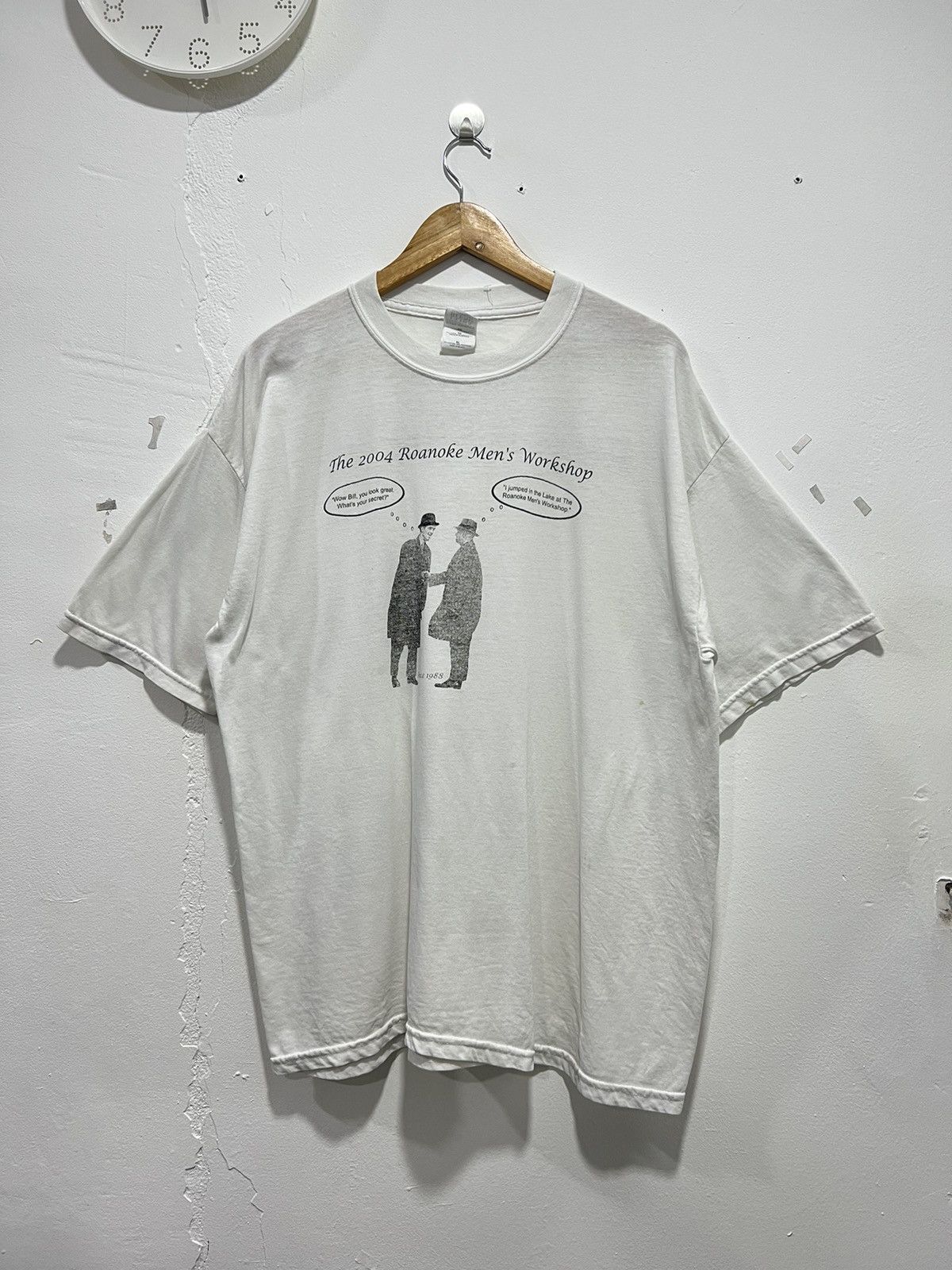 Vintage Vintage Roanoke Men’s Workshop Humor Tshirt Size US XL / EU 56 / 4 - 1 Thumbnail