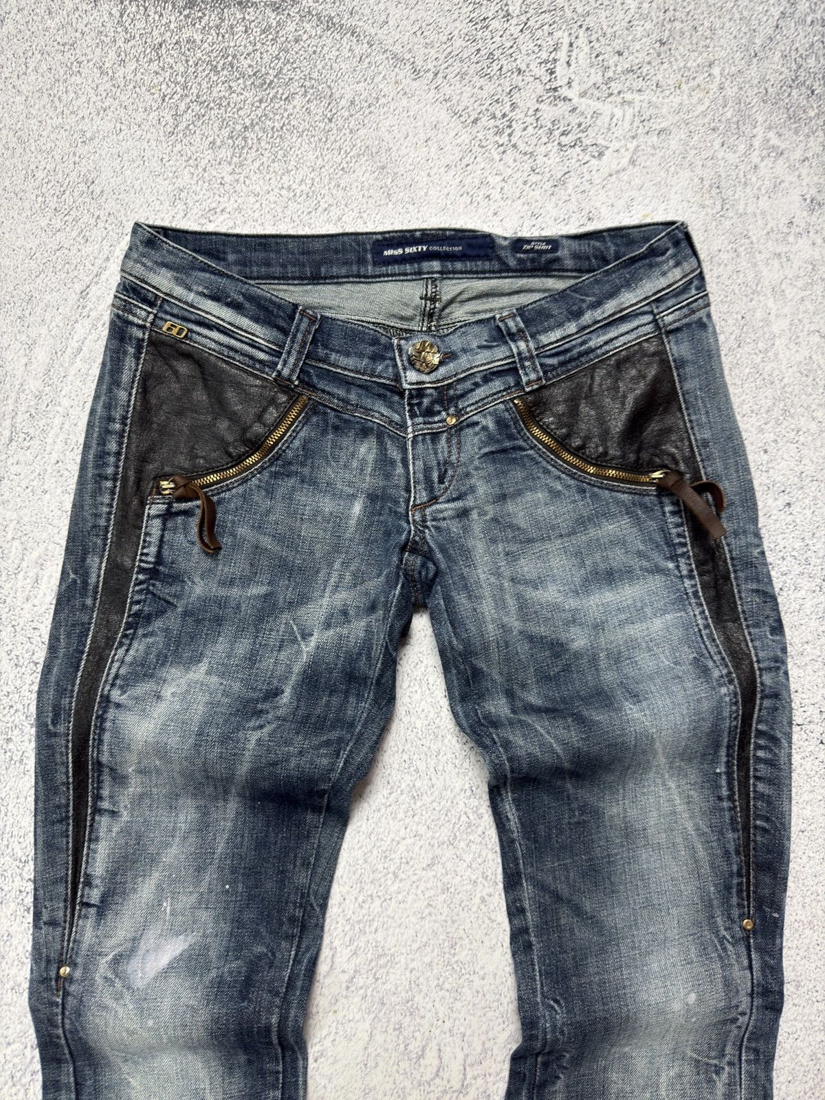 Miss Sixty MISS SIXTY ZIP SHOT STYLE Y2K SKINNY JEANS Size 30" / US 8 / IT 44 - 4 Thumbnail