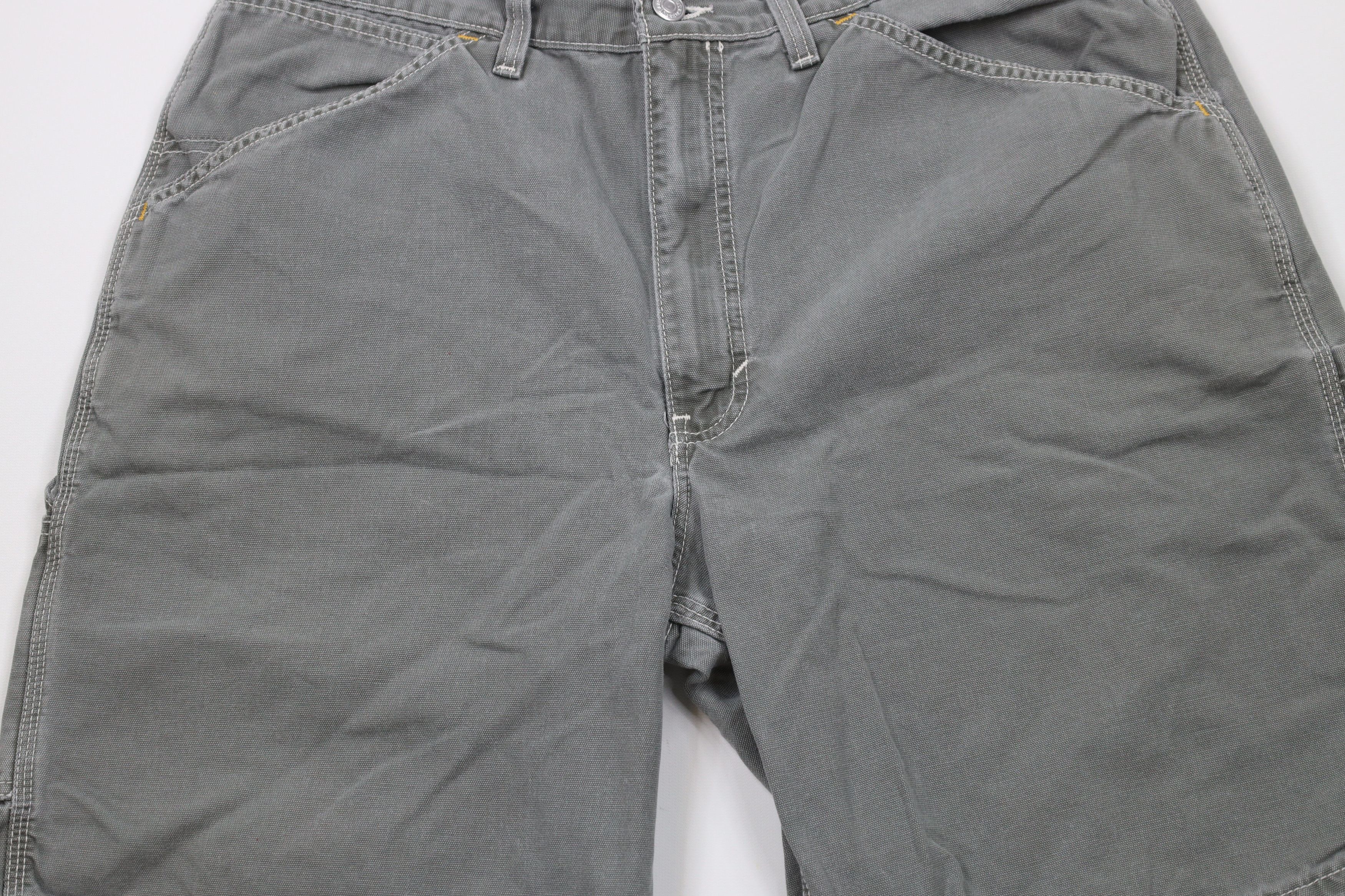 Gap × Vintage Vintage Y2K 2001 Gap Above Knee Dungaree Shorts Gray Cotton Size US 35 - 3 Thumbnail