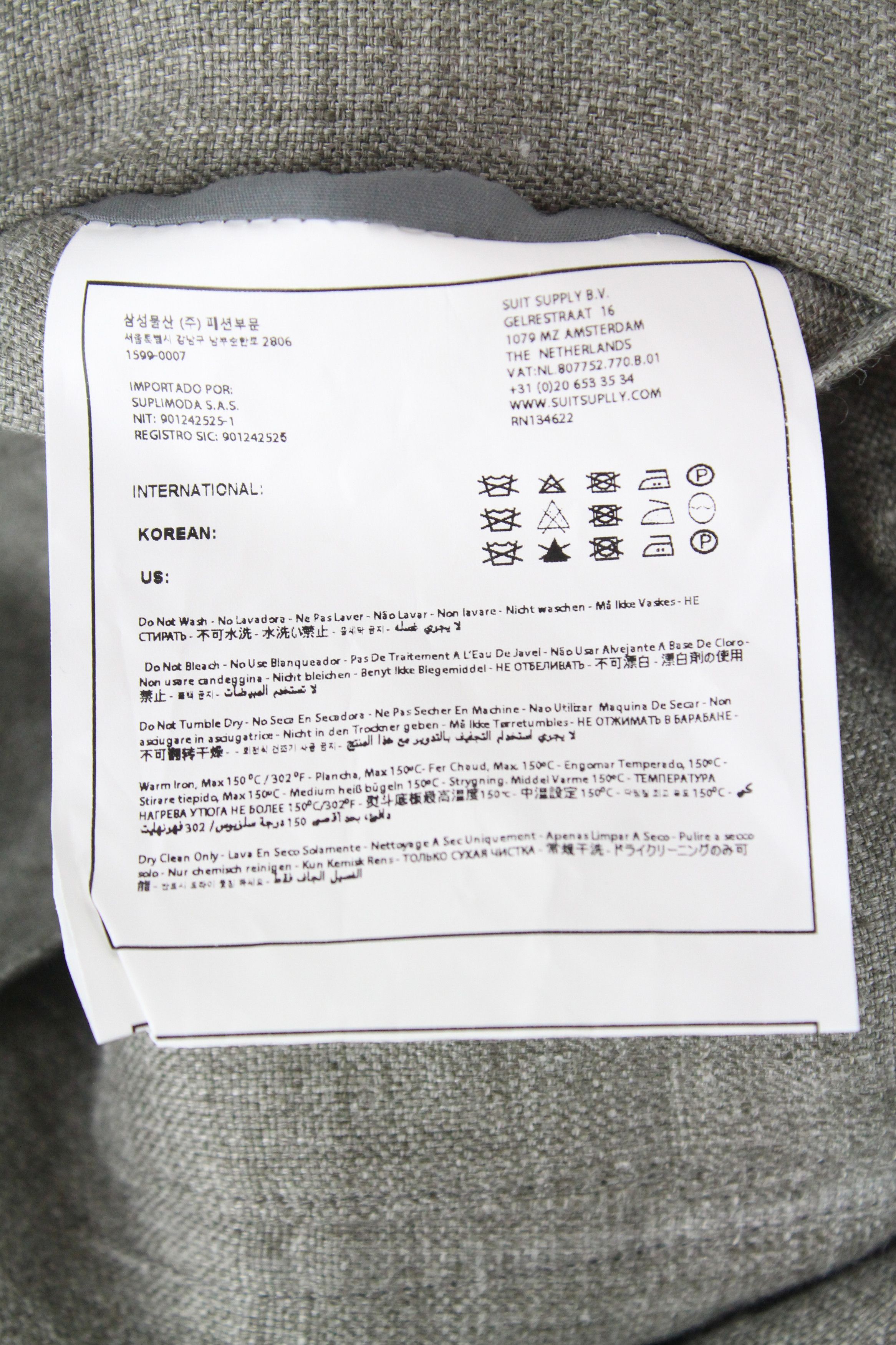 Suitsupply SAHARA UK38R Grey Linen Overshirt Jacket 66695 Size US M / EU 48-50 / 2 - 6 Thumbnail