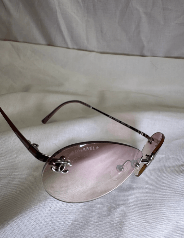 Chanel CHANEL Sunglasses 4013 Rimless Rhinestone Vintage 4017 Size ONE SIZE - 2 Thumbnail