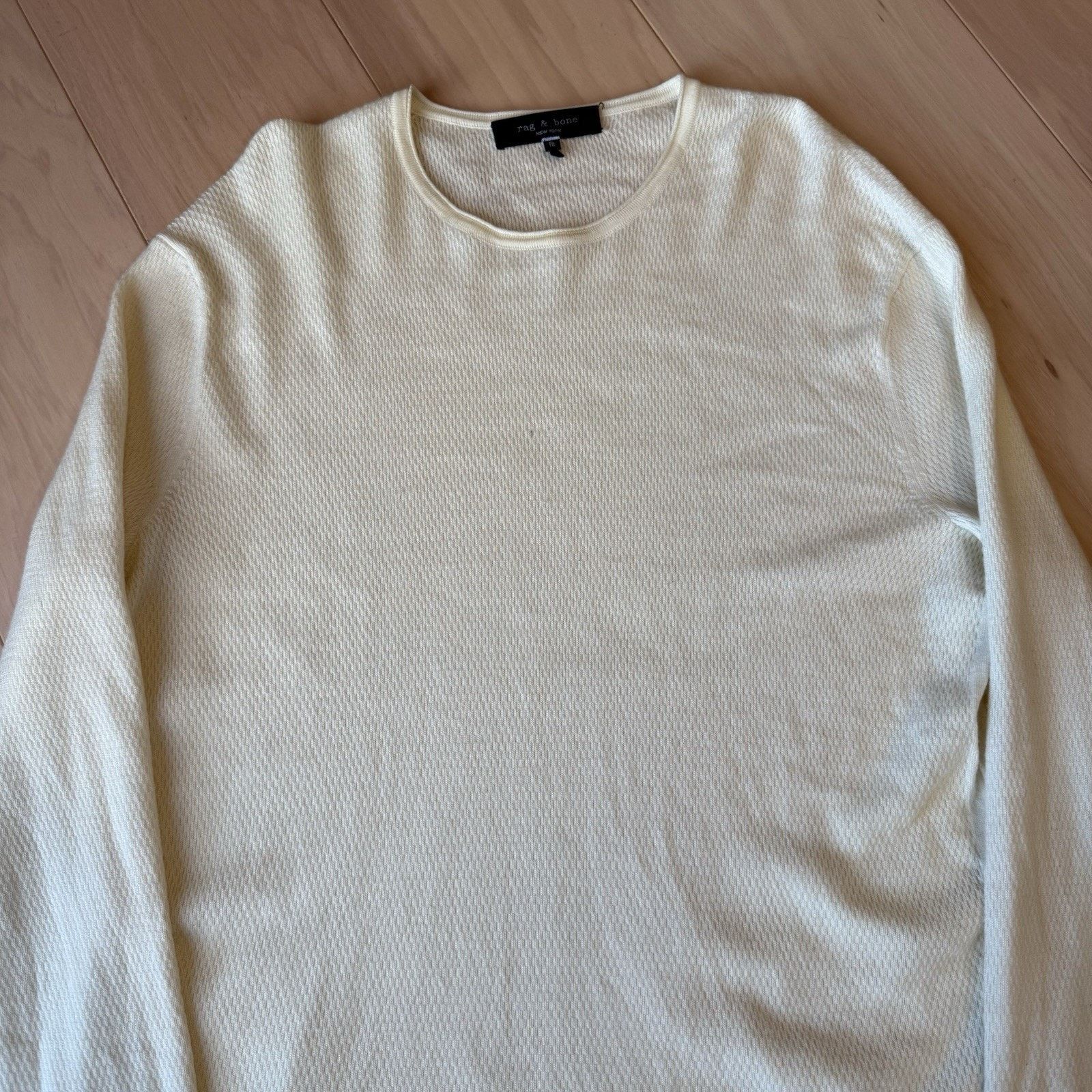 Rag & Bone Rag & Bone Thermal Shirt XL Cream Wool Base Layer Size US XL / EU 56 / 4 - 3 Thumbnail