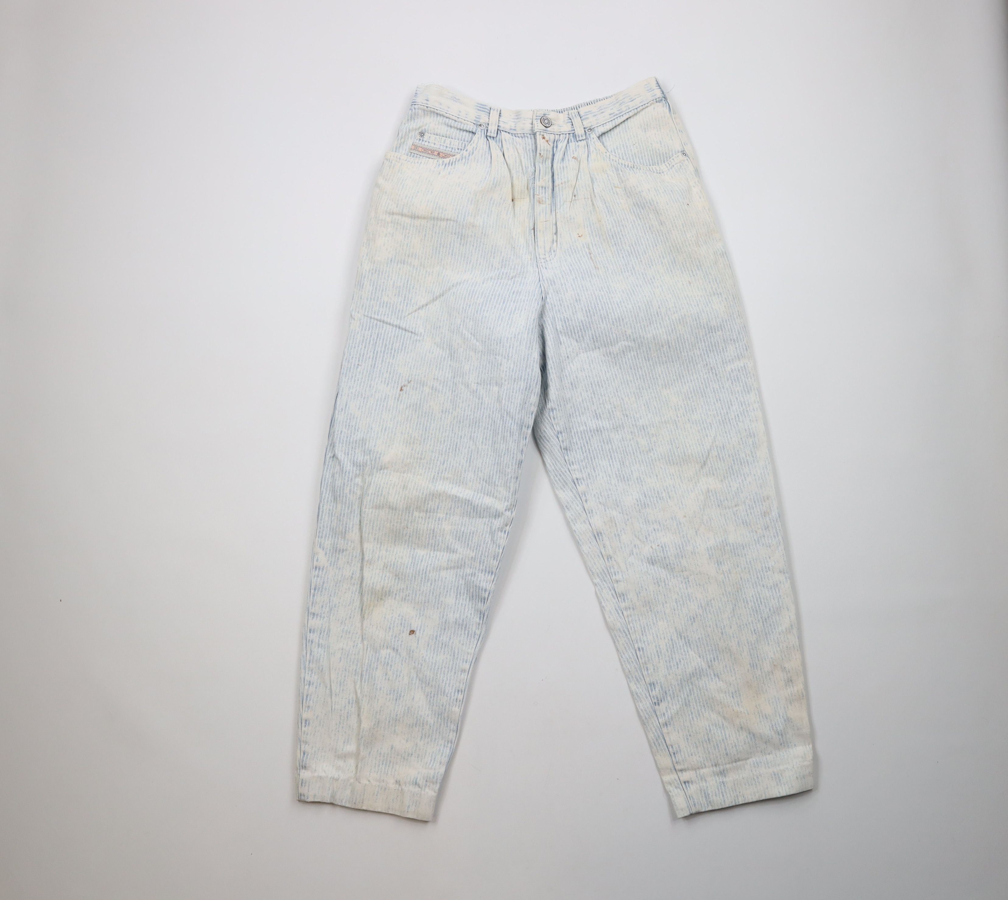 Vintage Vintage 70s Streetwear Striped Denim Jeans Blue USA Size 28" / US 6 / IT 42 - 1 Thumbnail