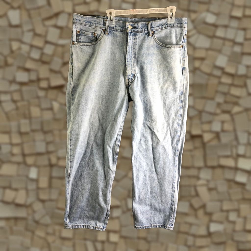 Levi's Levi's 550 Jeans Straight Denim Blue Medium Wash Mens 40x30 Mid Rise 5-Pocket Regular Inseam 30" Size US 40 / EU 56 - 1 Thumbnail