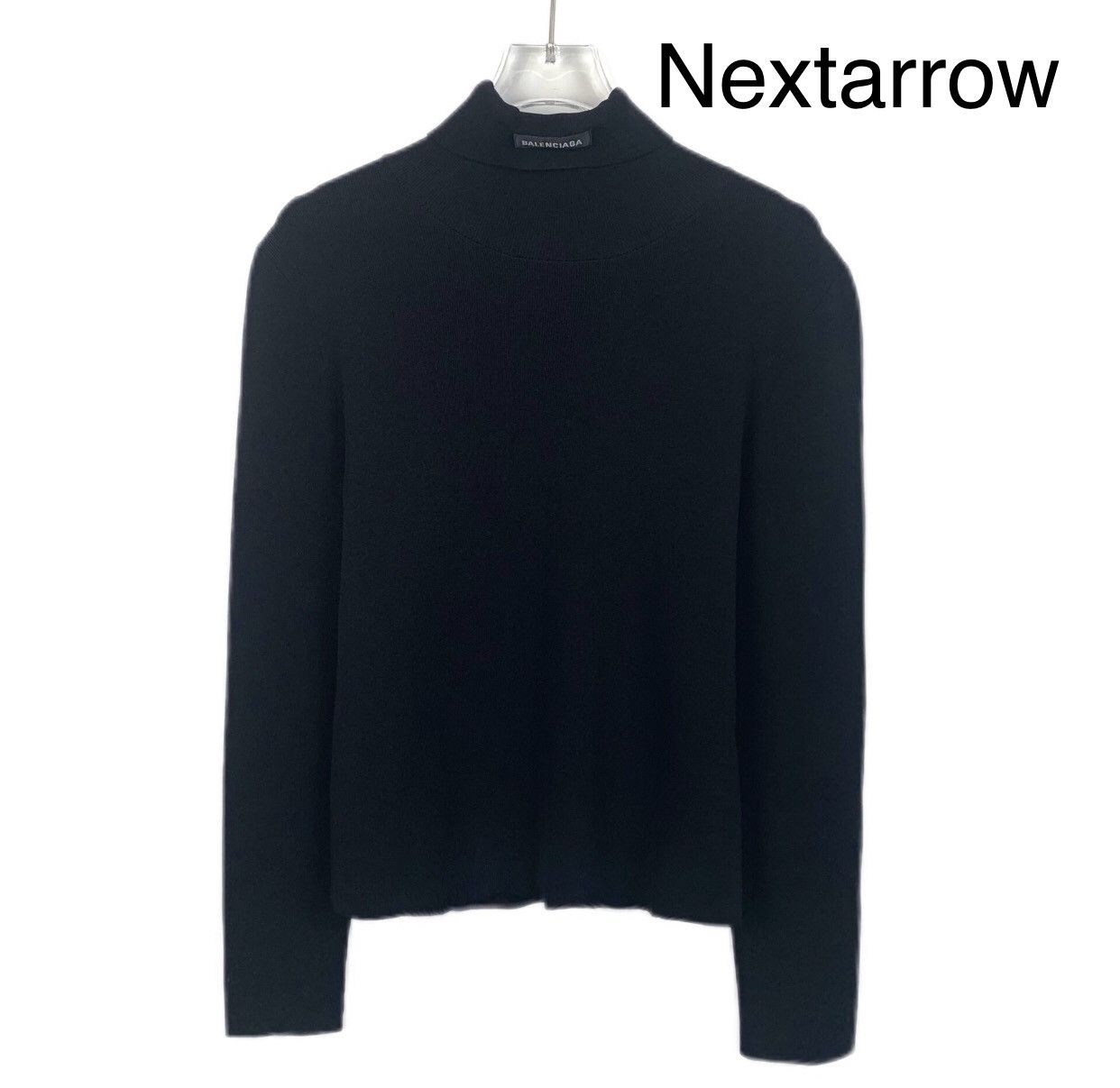 Balenciaga Balenciaga black high neck long sleeved base knit sweater Size US M / EU 48-50 / 2 - 1 Thumbnail