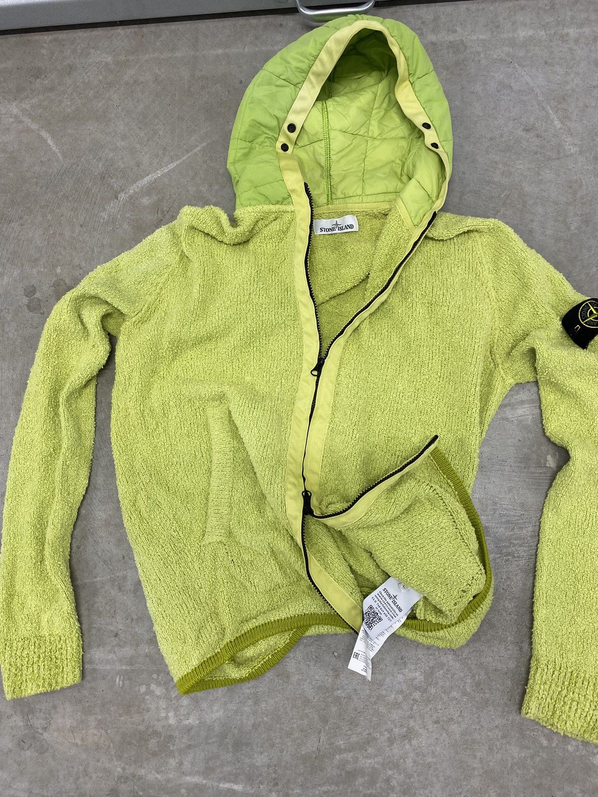 Stone Island SS19 Stone Island Zip Hoodie Jacket Lime Green - Large Size US L / EU 52-54 / 3 - 13 Thumbnail