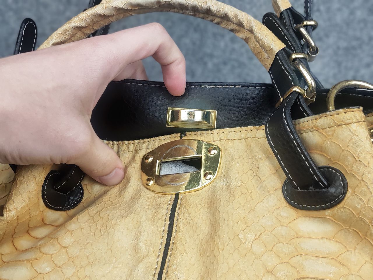 Chloe Vintage 90's Chloe Style bag snakeskin texture handles Y2K Size ONE SIZE - 20 Thumbnail