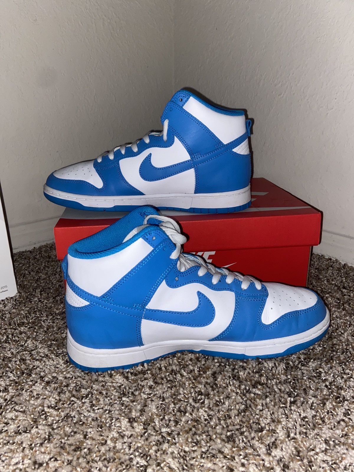 Nike Nike Dunk High Retro Laser Blue Size US 9.5 / EU 42-43 - 2 Thumbnail