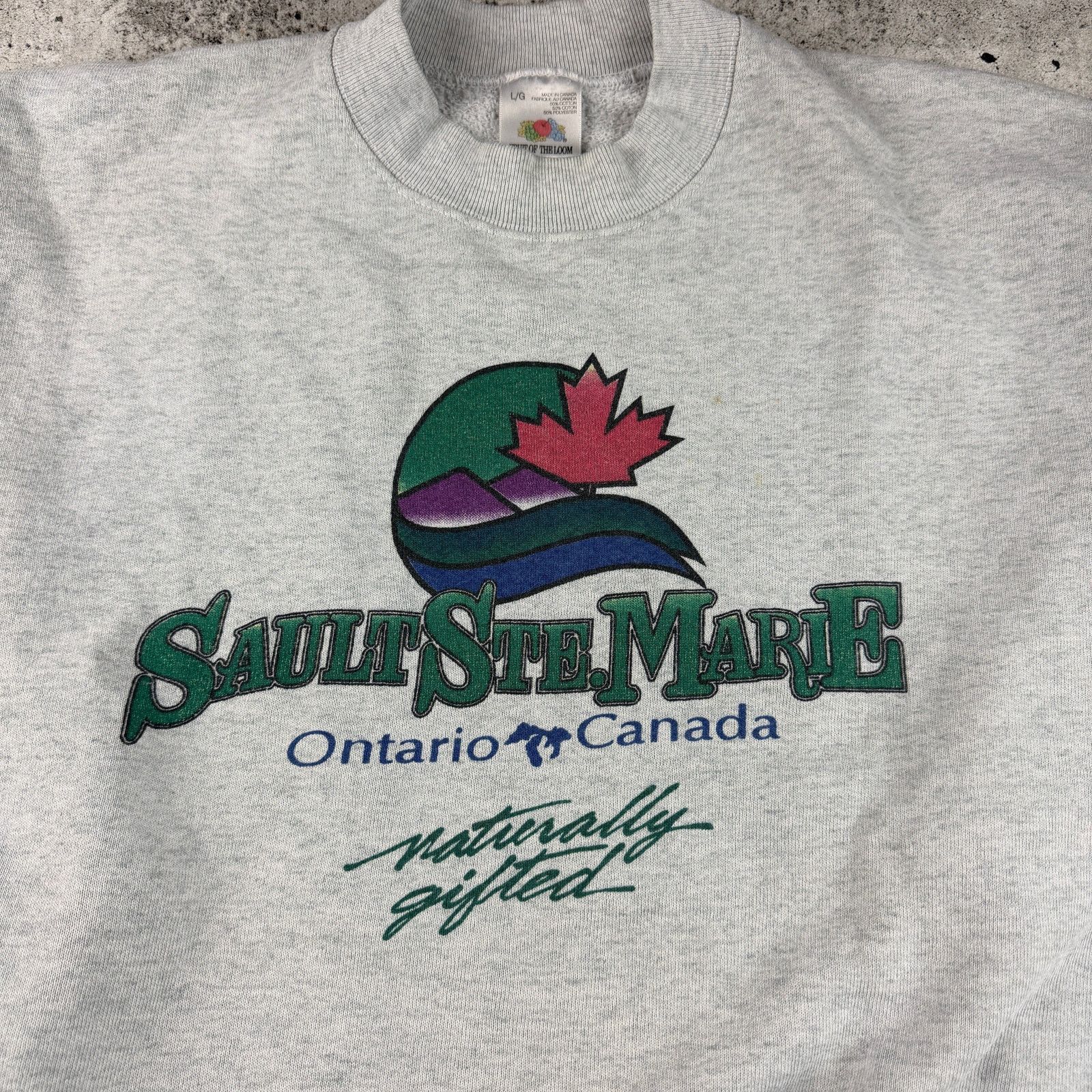 Fruit Of The Loom × Japanese Brand Sault STE Marie Ontario Canada Crewneck Sweatshirt Size L Size US L / EU 52-54 / 3 - 2 Thumbnail