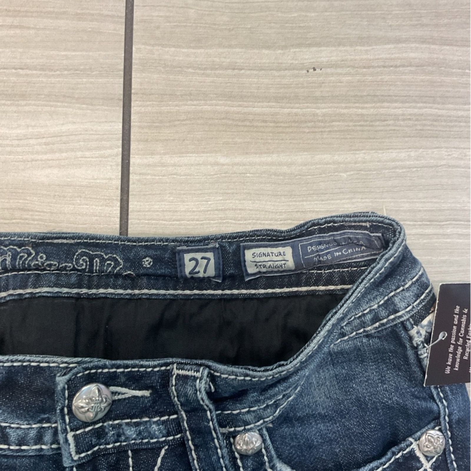 Miss Me Y2K Miss Me Straight Signature Embroidered Jeans Size 28" / US 6 / IT 42 - 6 Thumbnail
