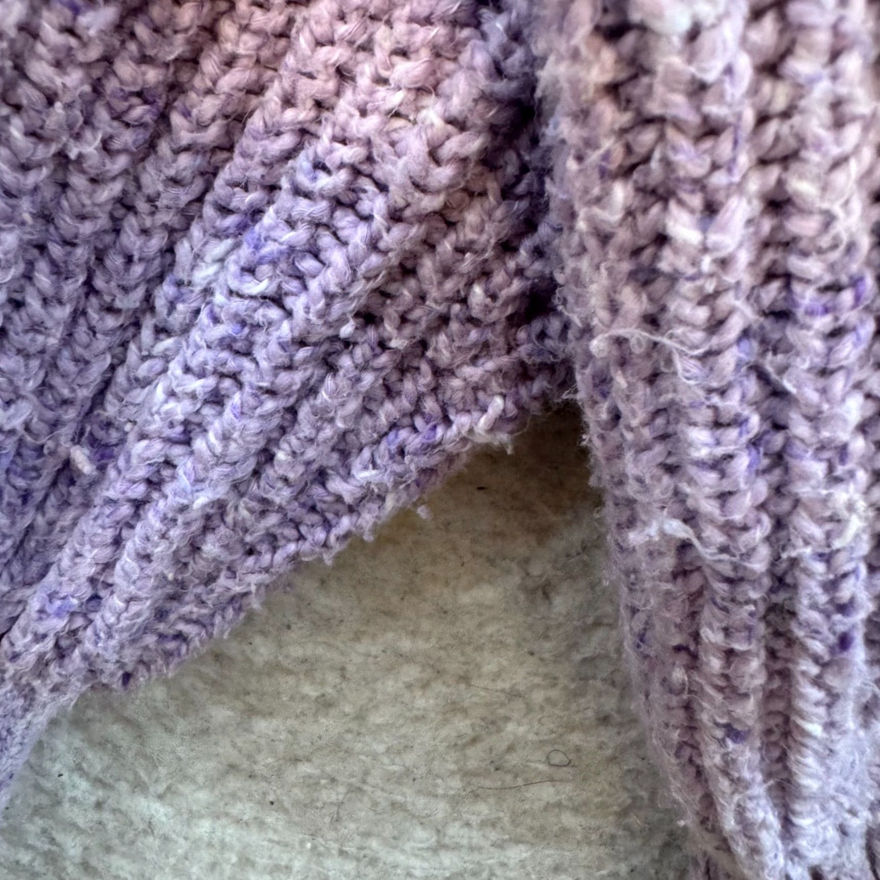 Vintage Aerie Offline 1/4 Zip Sweater Small Purple Chunky Knit Oversized Balloon Sleeve Mens? Womens? Size S / US 4 / IT 40 - 7 Thumbnail