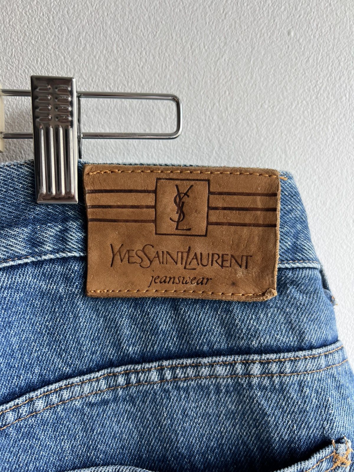 Yves Saint Laurent Vintage Yves Saint Laurent YSL Mens Blue Denim Jeans Pants Size US 38 / EU 54 - 7 Thumbnail