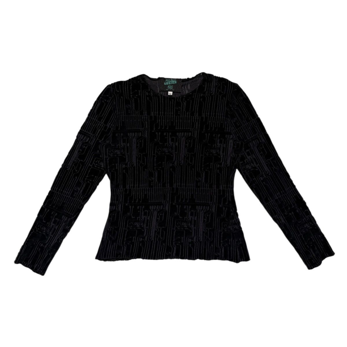 Jean Paul Gaultier 1995 circuit board stretch top Size S / US 4 / IT 40 - 1 Thumbnail