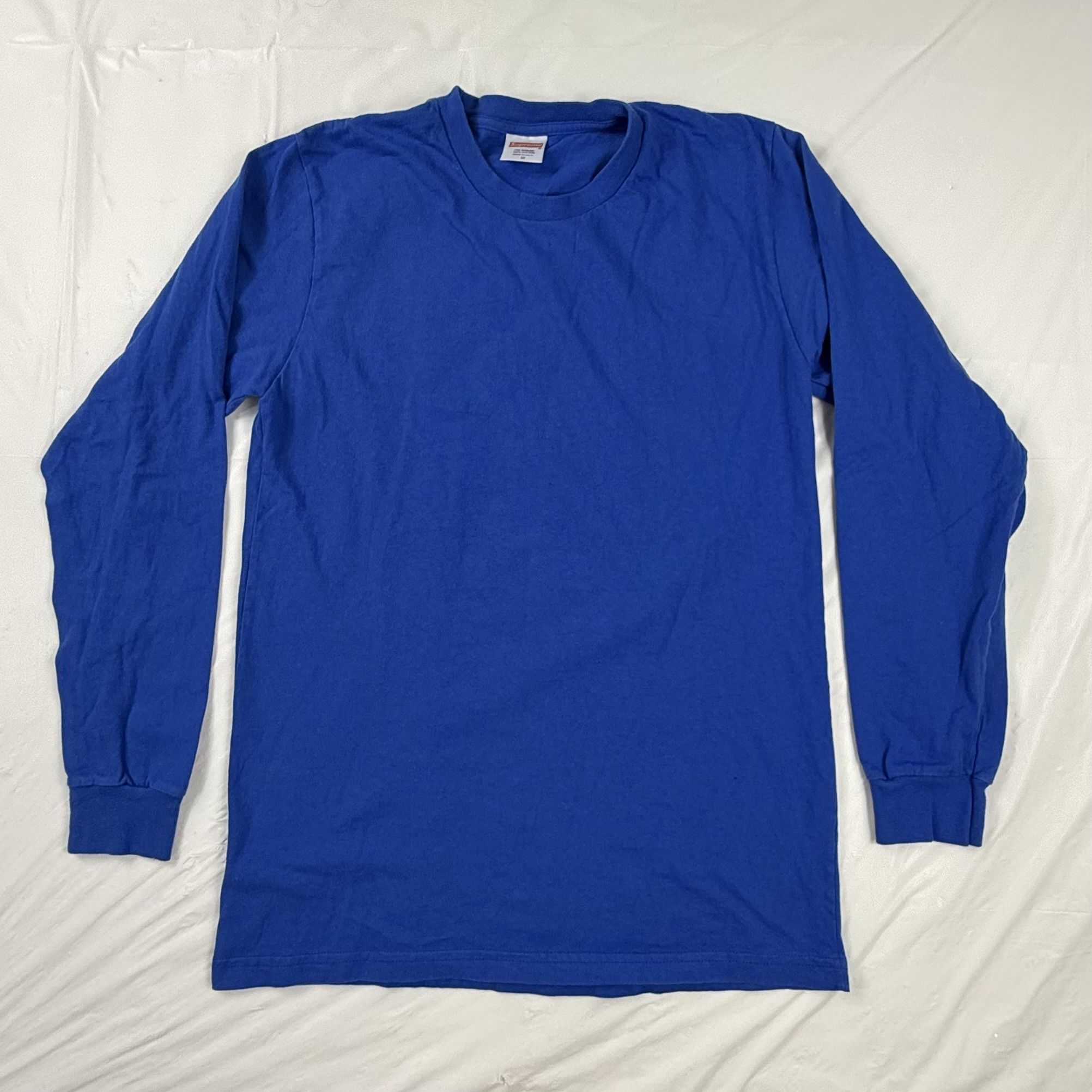Supreme Supreme Mens Royal Blue Long Sleeve T-Shirt Solid Crew Neck Size US M / EU 48-50 / 2 - 1 Thumbnail