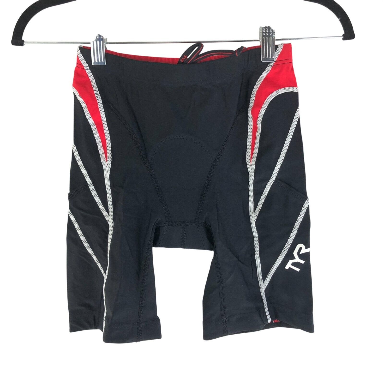 Other TYR Womens 8 Inch Tri Shorts Triathlon Padded Grippers Black Size 22" - 1 Thumbnail