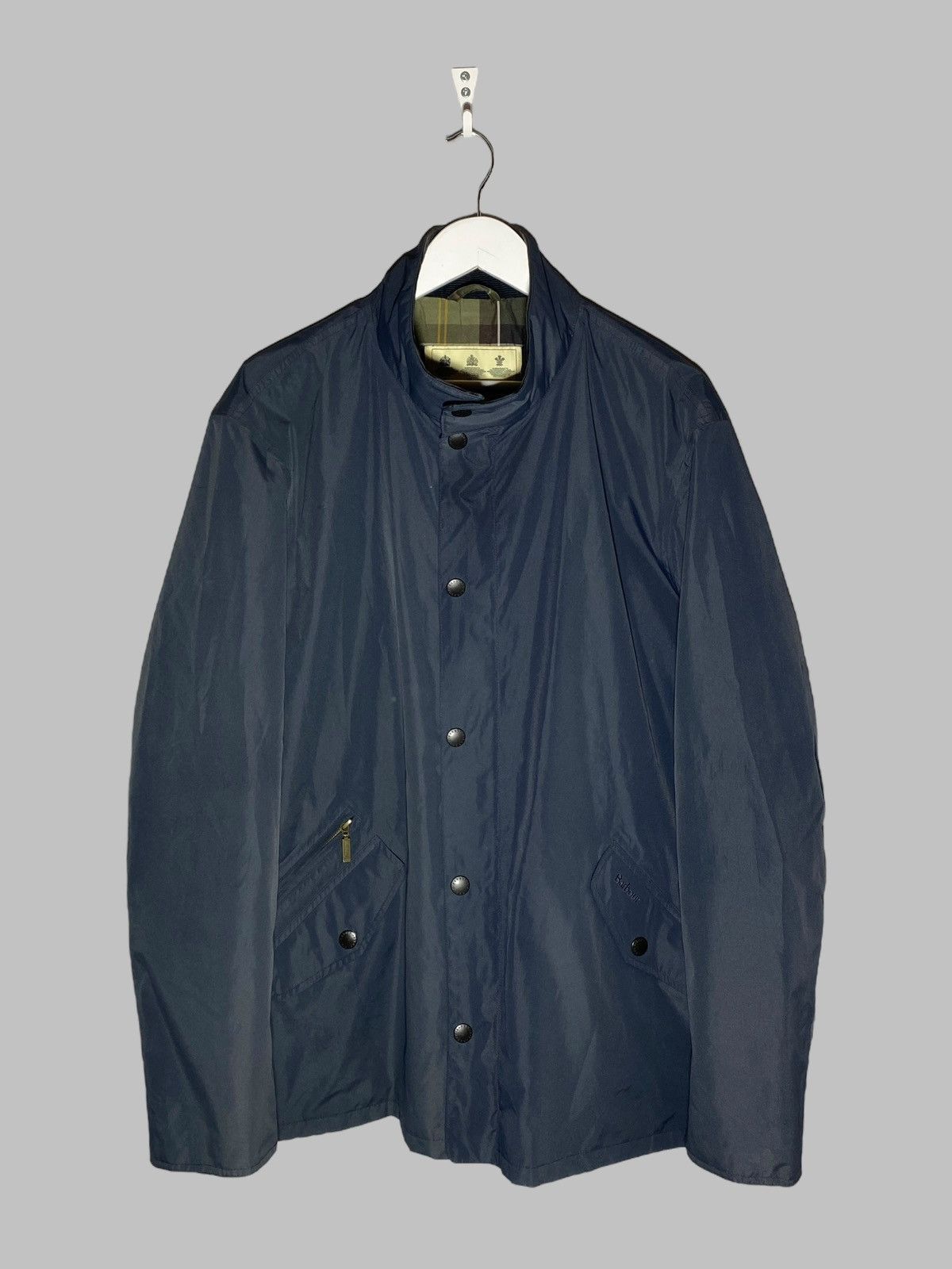 Barbour 🔥 BARBOUR INTL NAVY WINDBREAKER JACKET MOTO BRITISH ICON Size US XXL / EU 58 / 5 - 1 Thumbnail