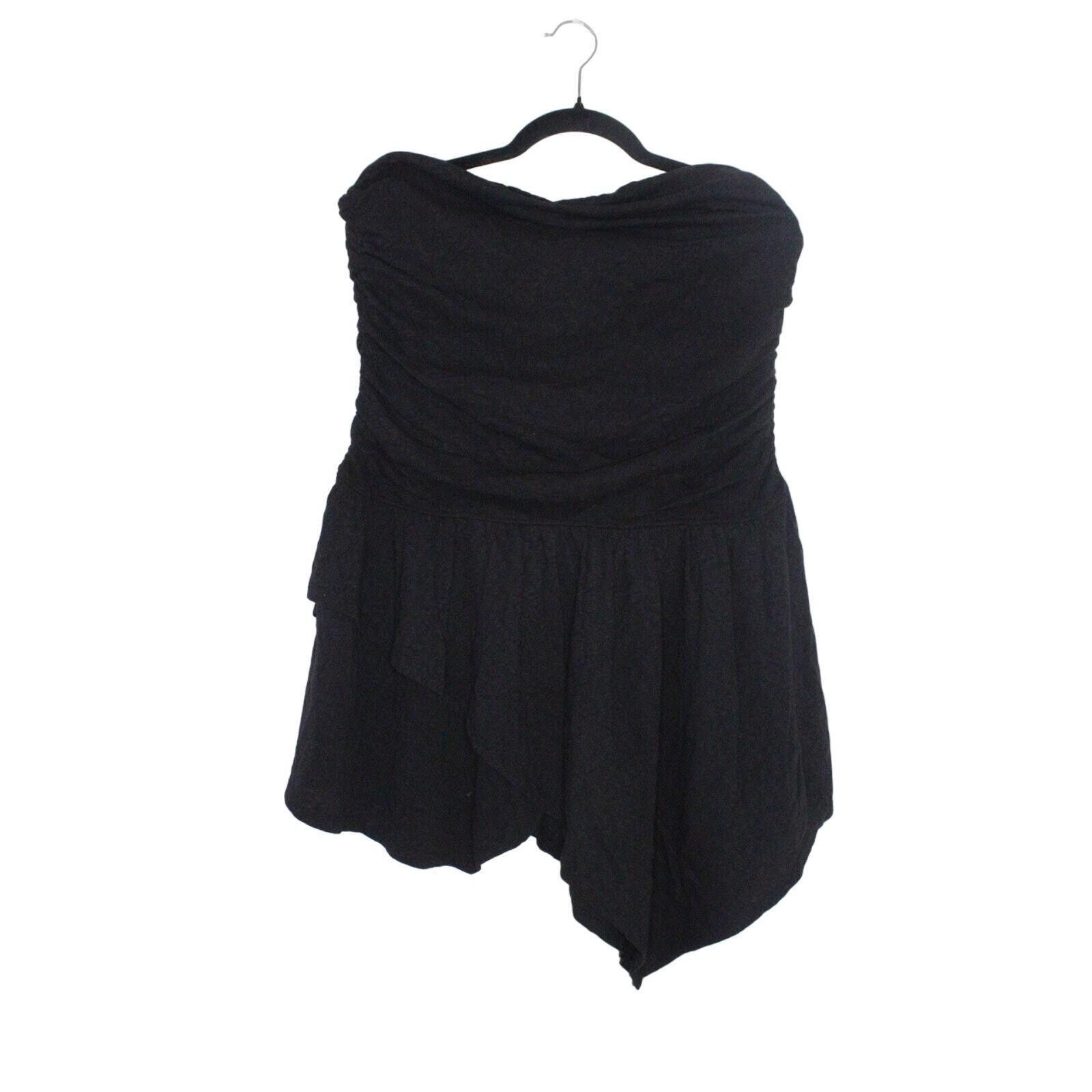 Designer FP Beach Medium Black Strapless Asymmetrical Mini Dress Size M / US 6-8 / IT 42-44 - 3 Thumbnail