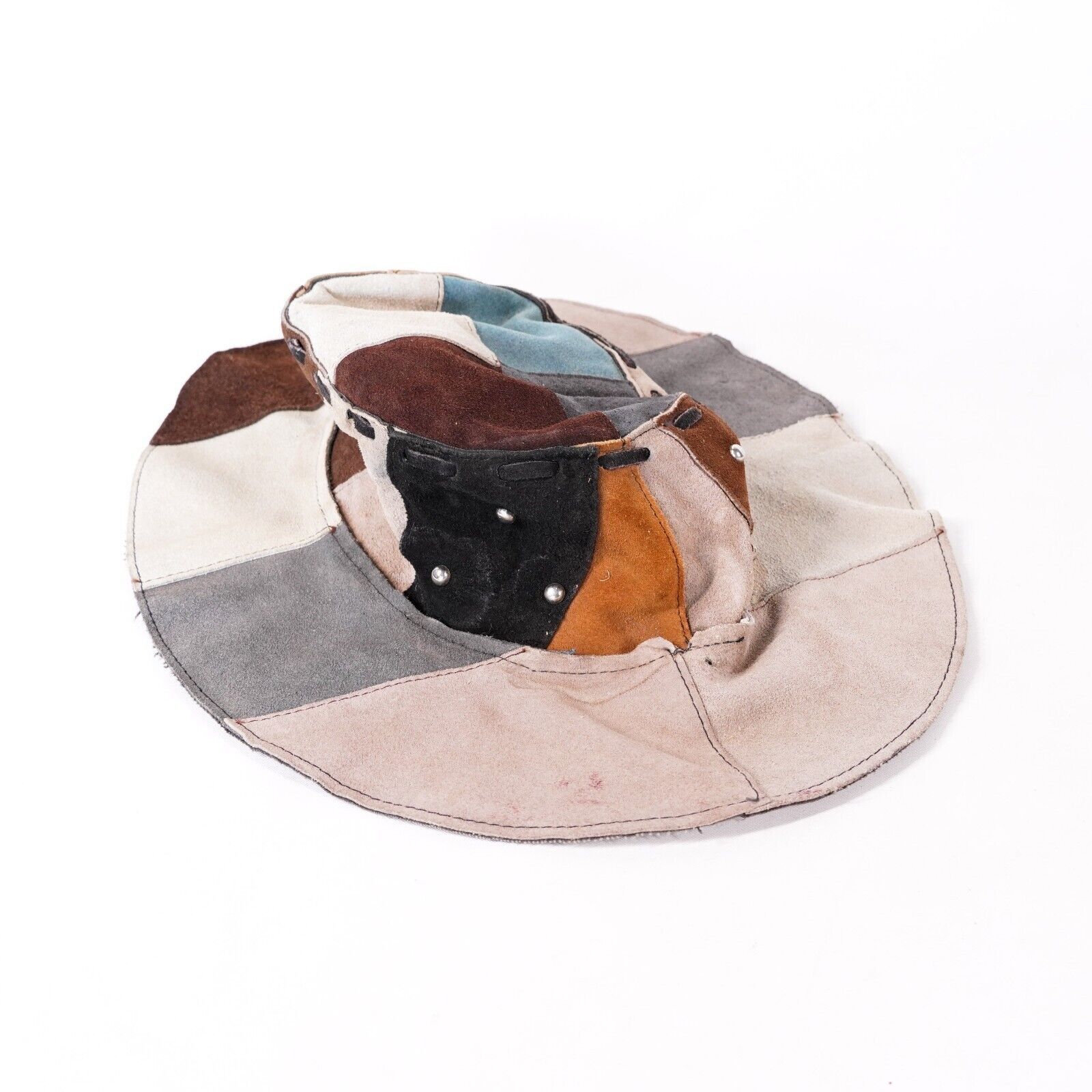 Other Leather Patchwork Stitched Quilt Cowboy Hat Farm Cap Sunhat Size ONE SIZE - 1 Thumbnail
